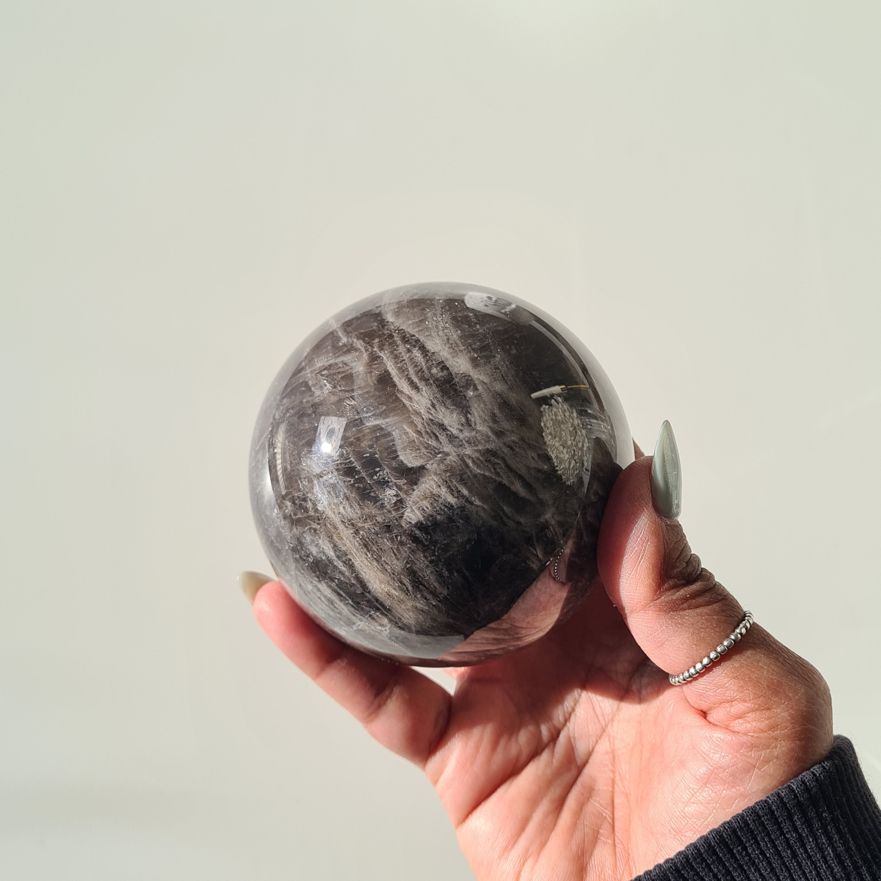 Blue Rose Quartz Sphere with stand | D | 630 g