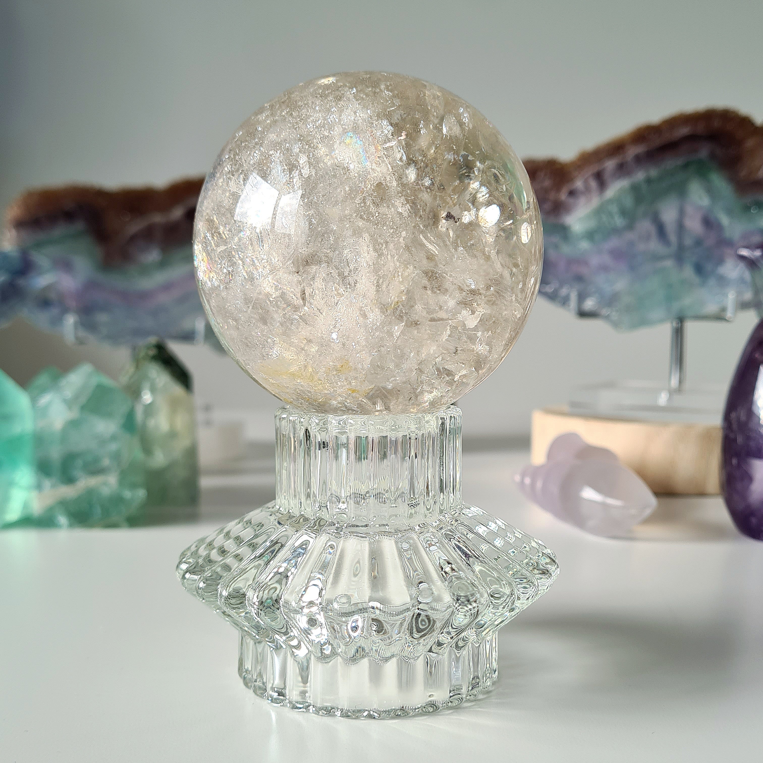 Smokey Citrine Sphere with stand | 490g | 1A