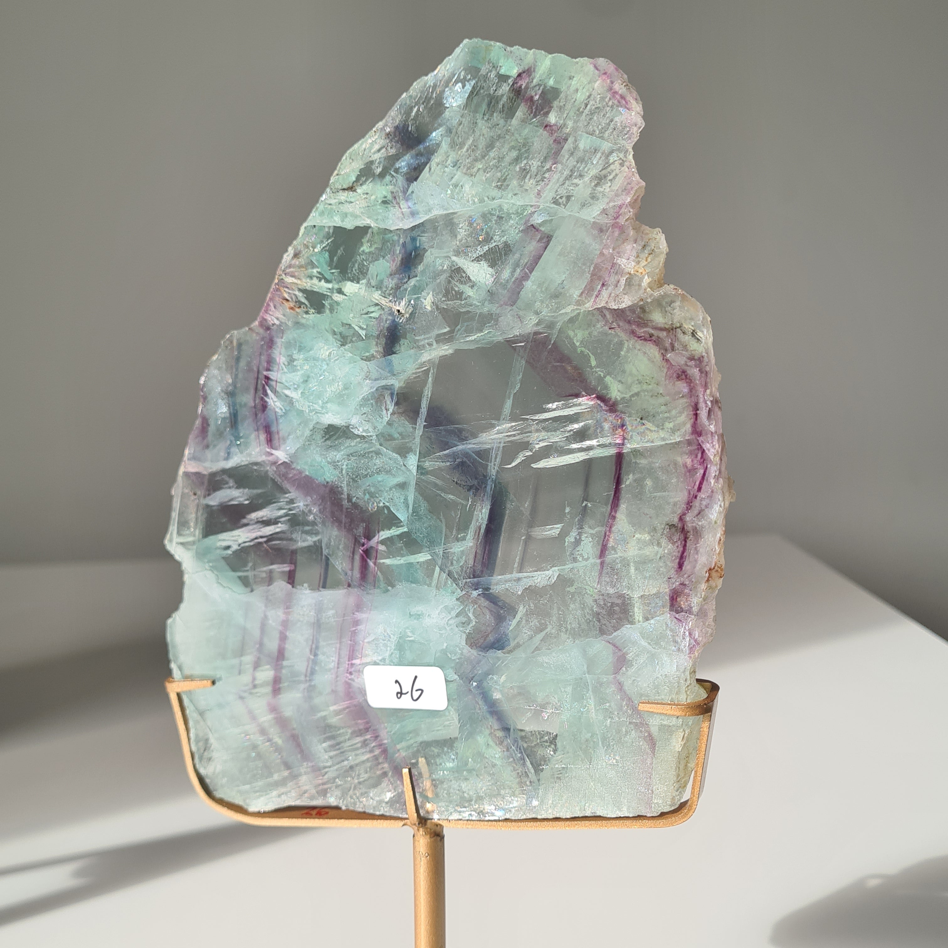 Fluorite Dream Portal On Custom Stand | 28 cm tall with stand