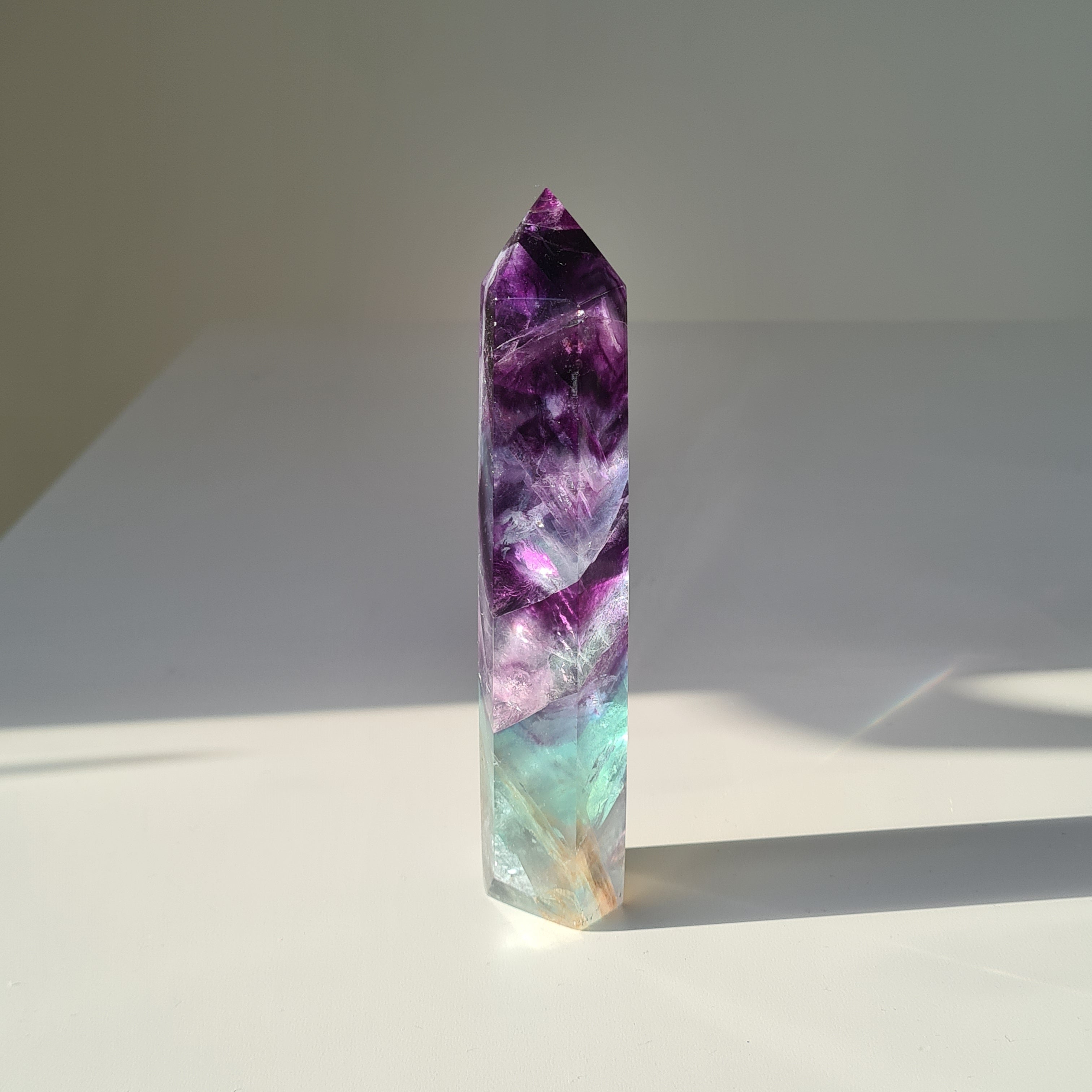 Dreamland Fluorite | f6 | 280 g | 14.5 cm tall | Spinny Bottom