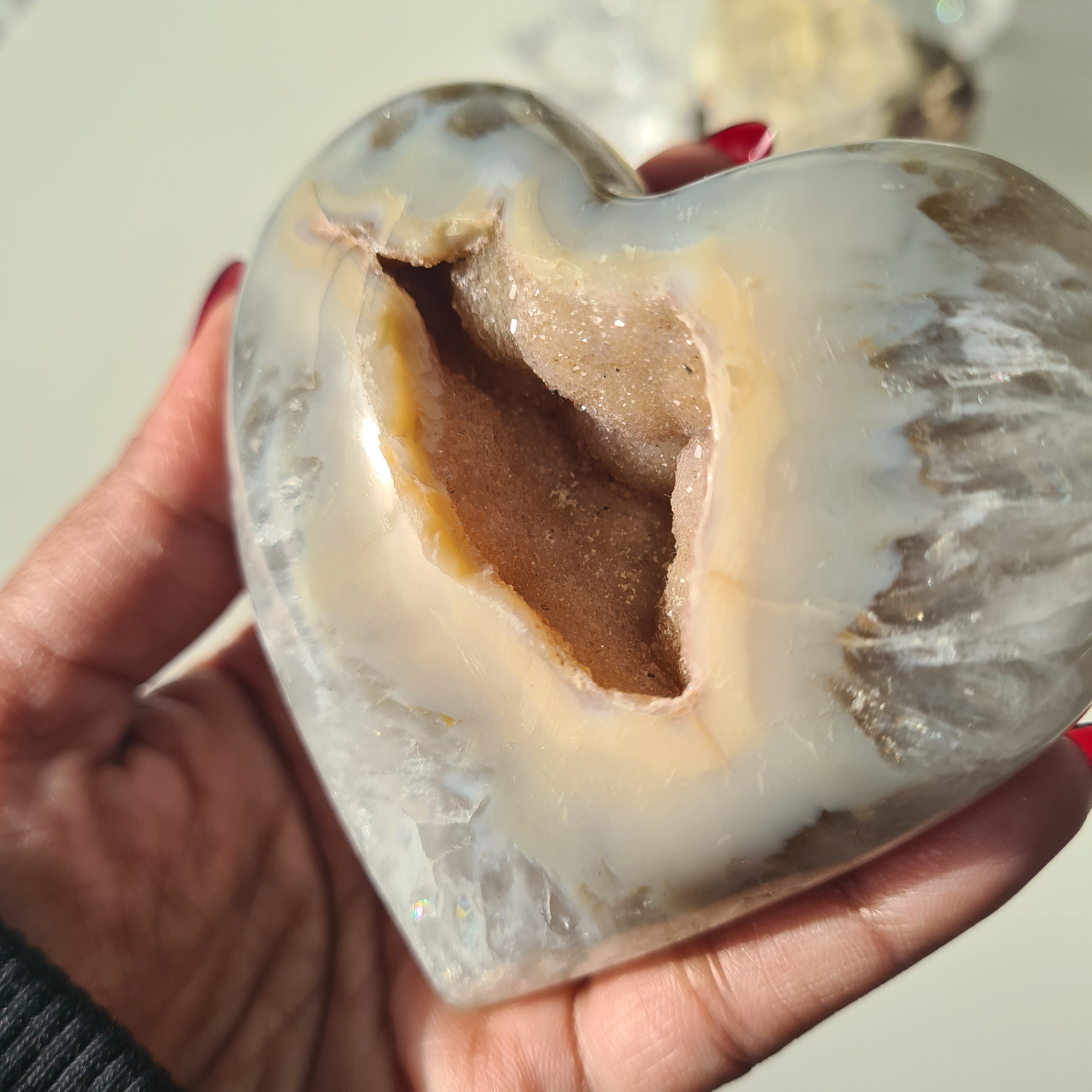 Druzy Agate Heart