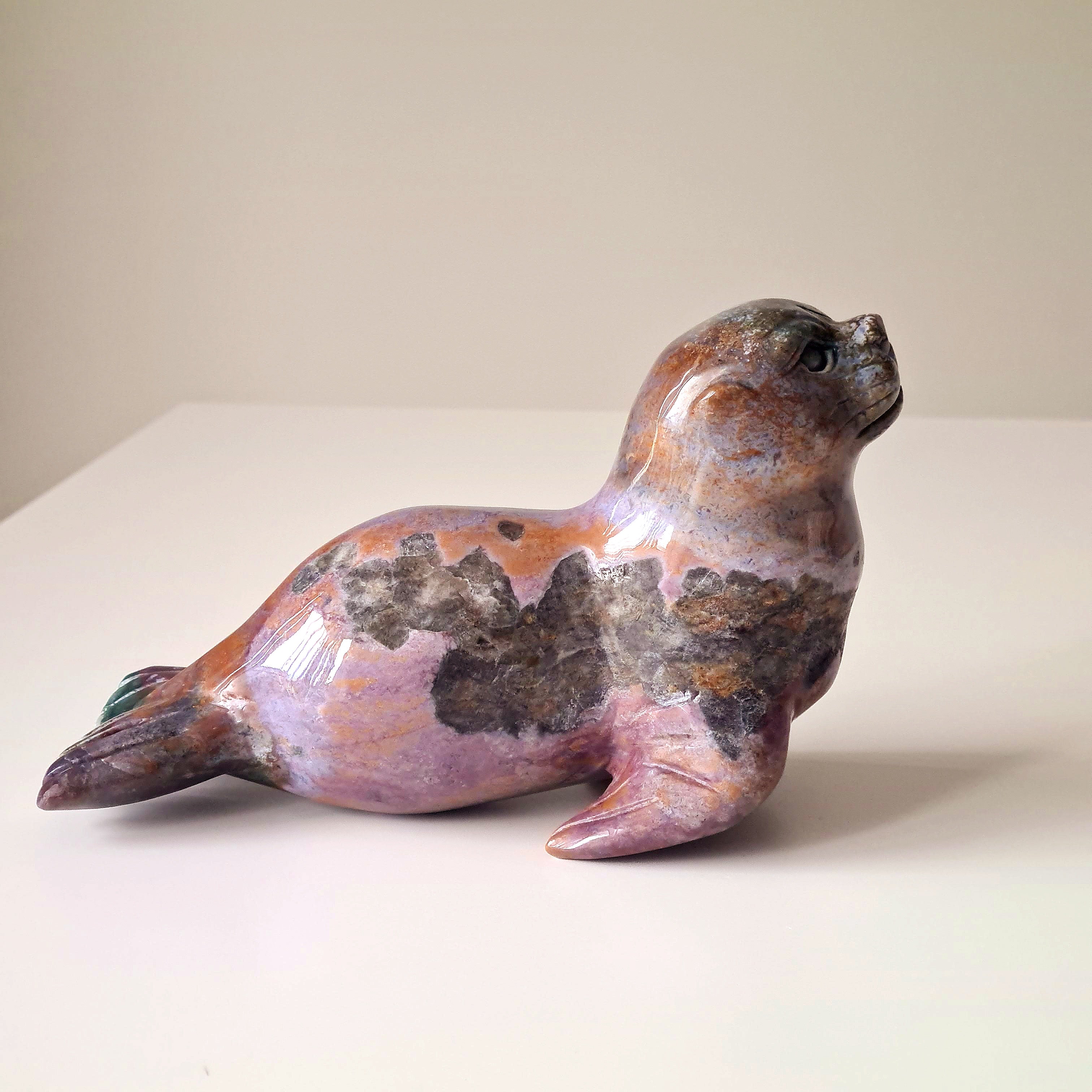 Ocean Jasper Seal Carving ðŸ¦
