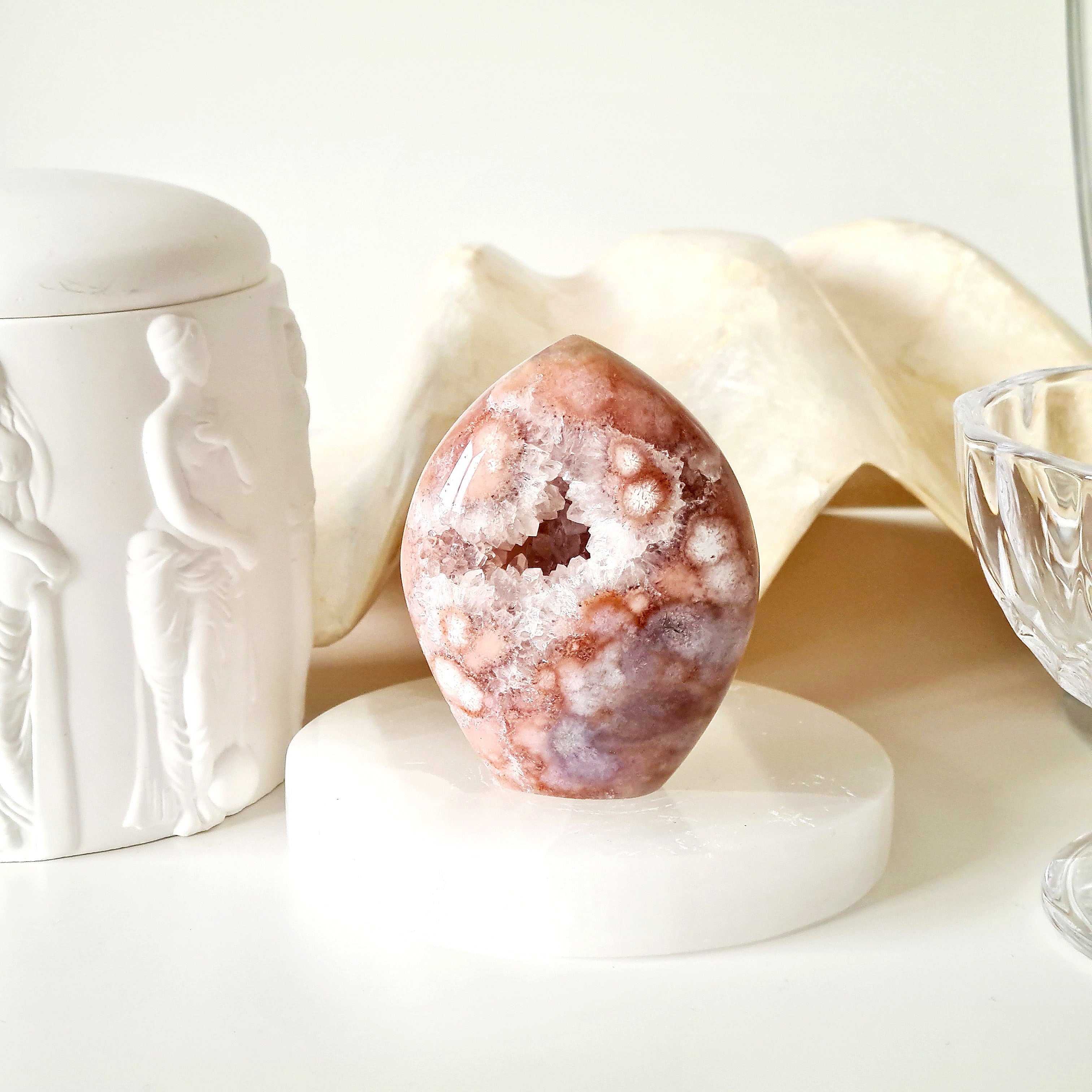 Flower Agate Pink Amethyst | F | 178 g