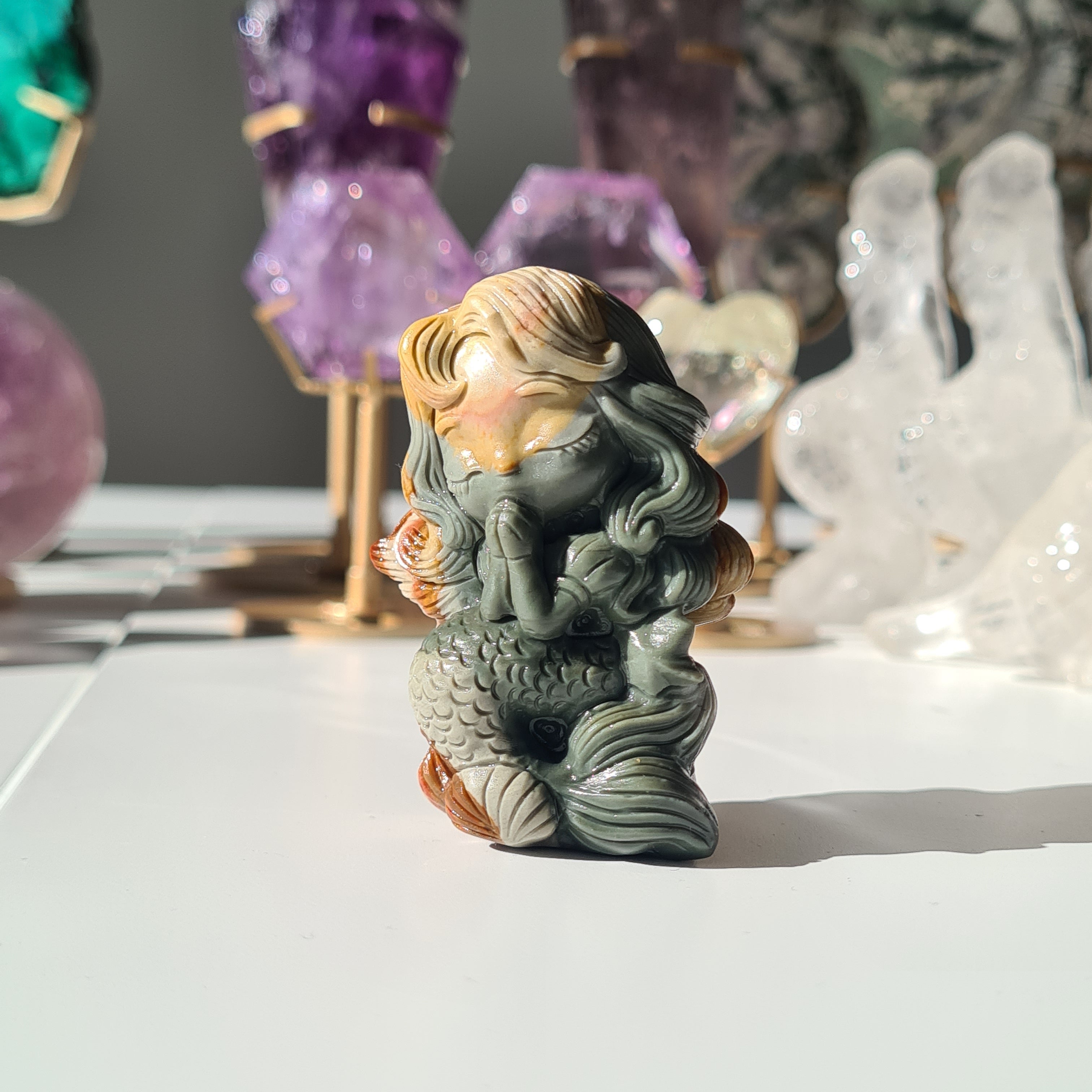Alashan Agate Mermaid Carving | Small Size | 5.7 cm