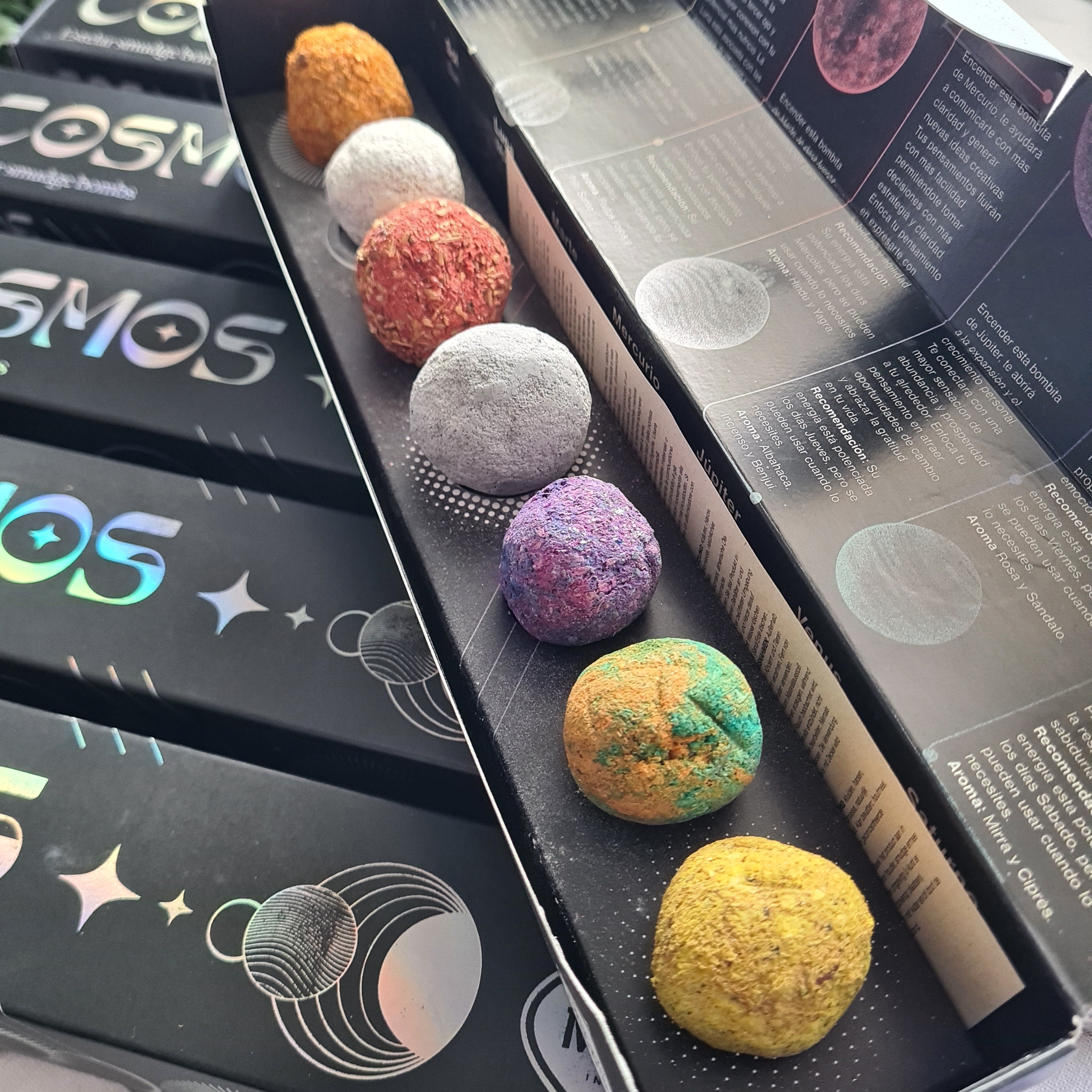 Cosmos Smudge Bombs โ Planetary Incense Set (Box of 7)