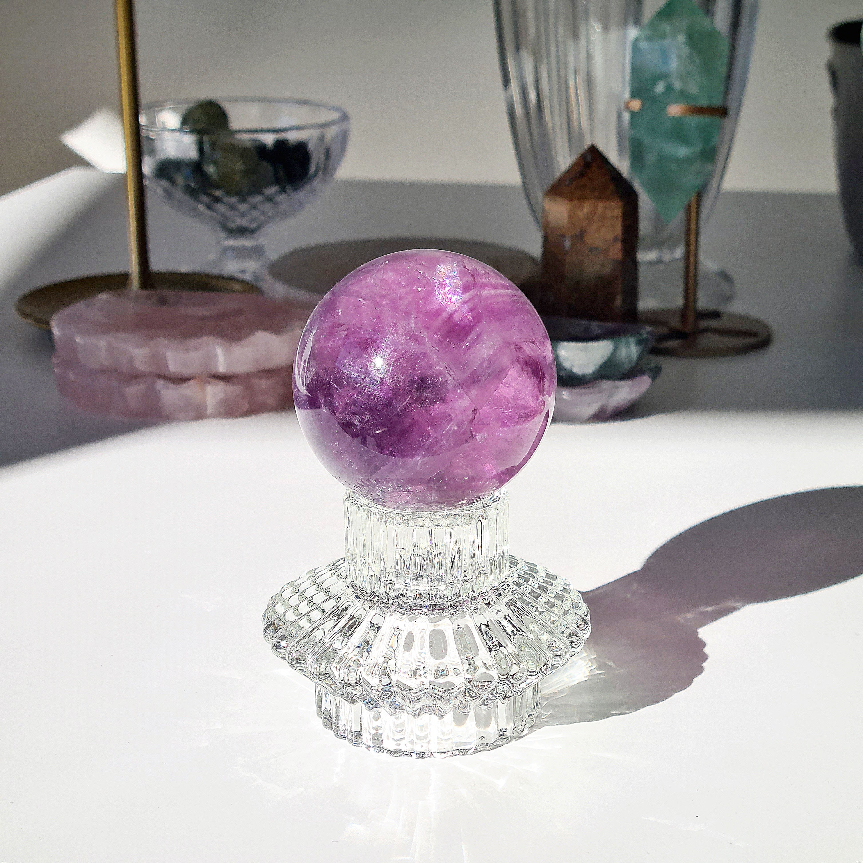 Mermaid & Siren | Purple Fluorite with Stand