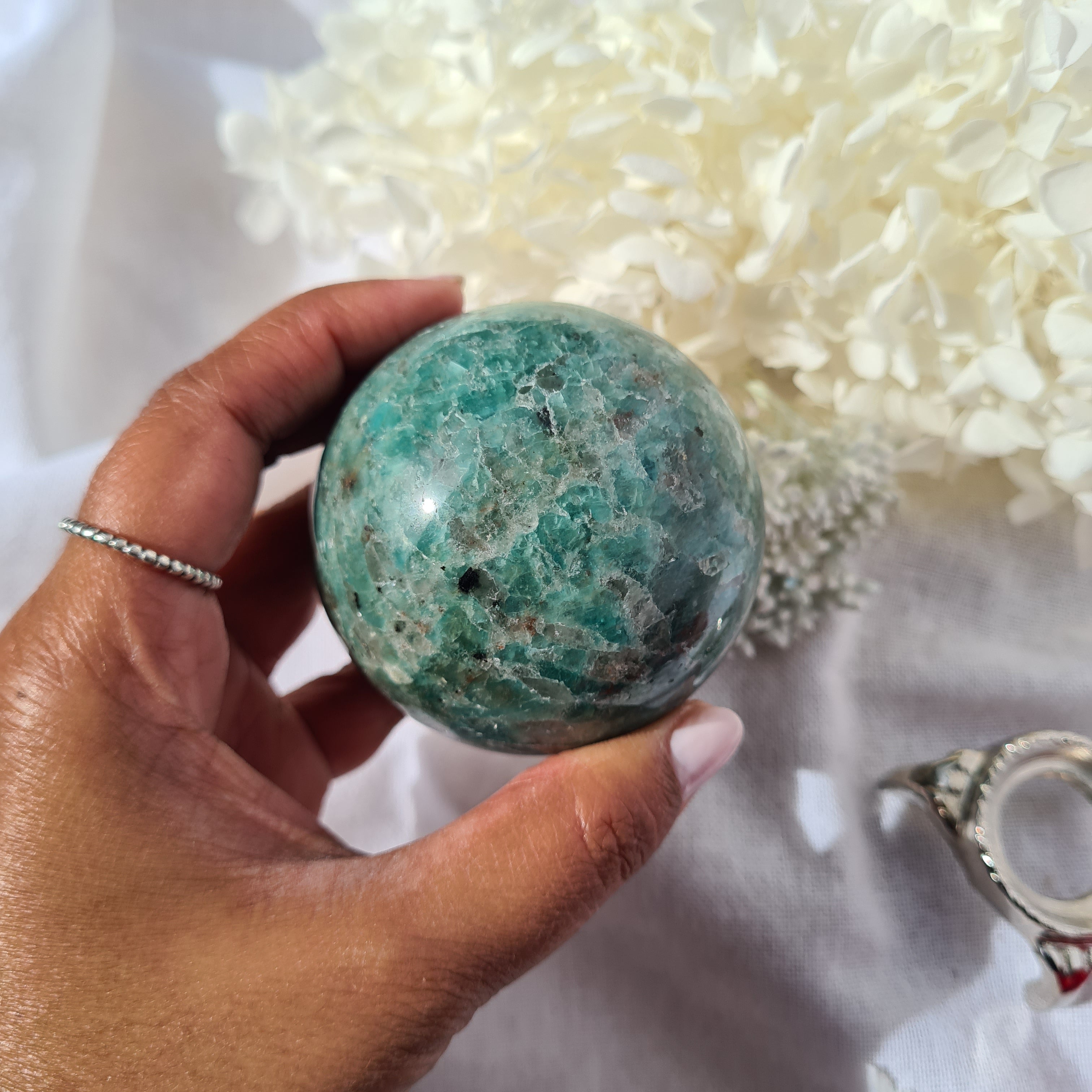 Amazonite Sphere with Stand