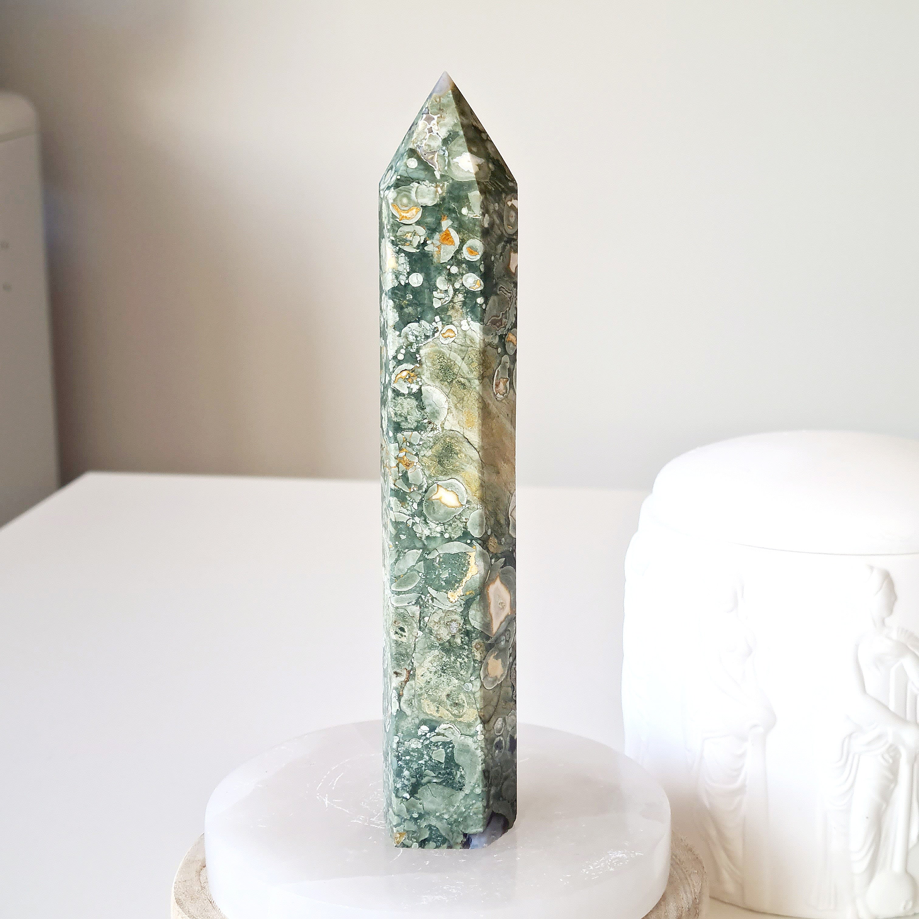 Rainforest Jasper | C | 16 cm | Uneven bottom
