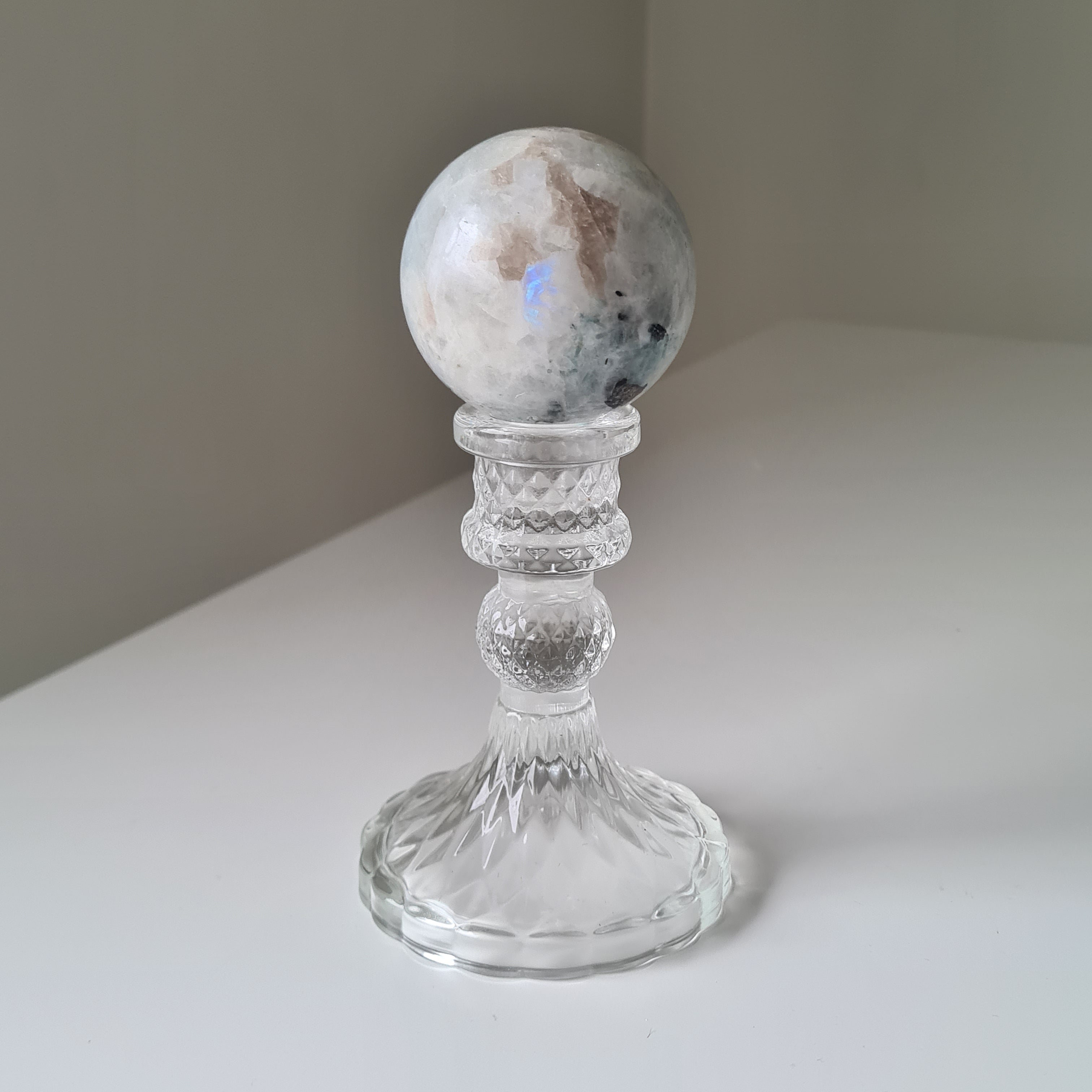 Moonstone π Sphere with stand | A | 5.4 cm Sphere