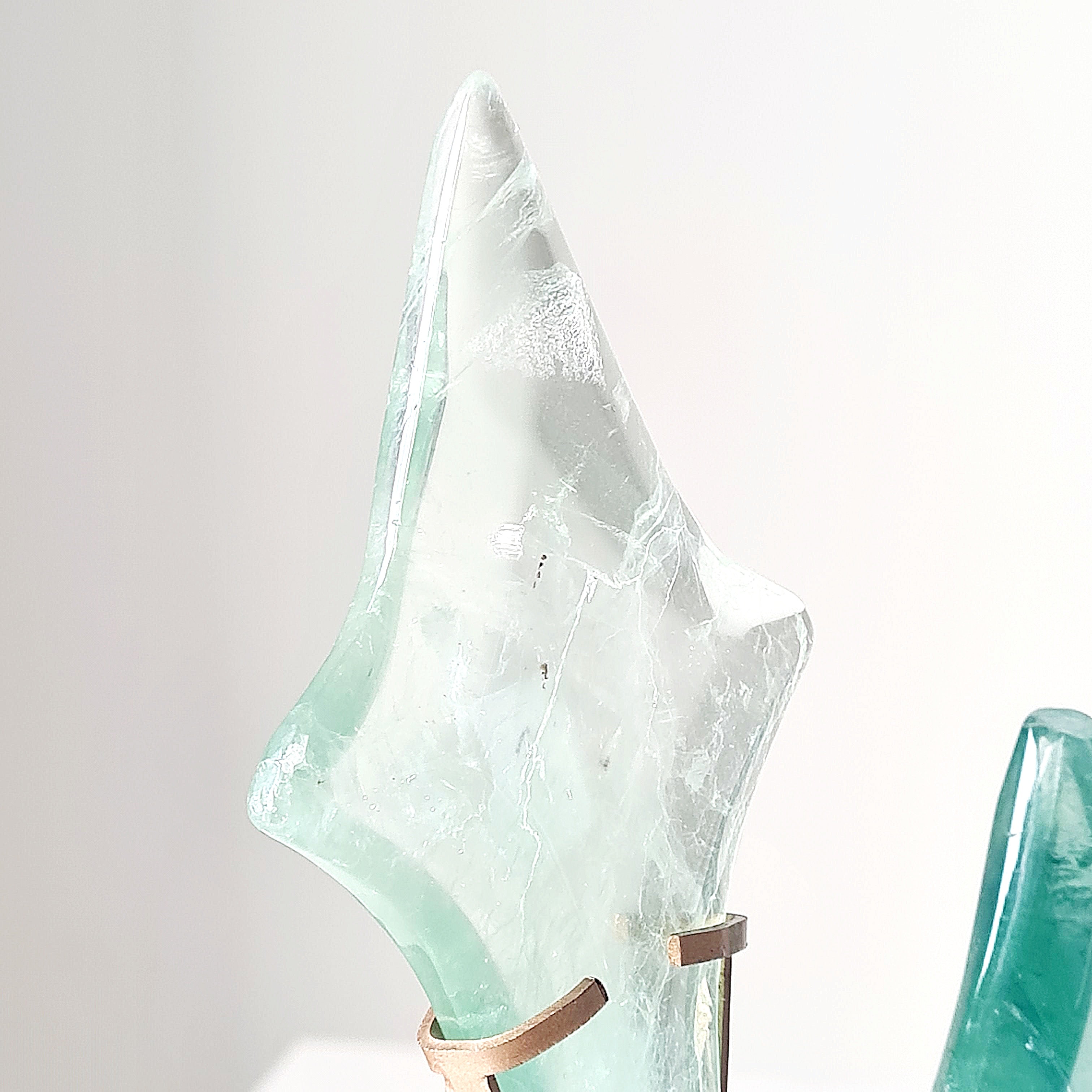 Fairytale Fluorite Stars π On Stand | Apple Green in naked eyes | Appx 28 cm tall with stand