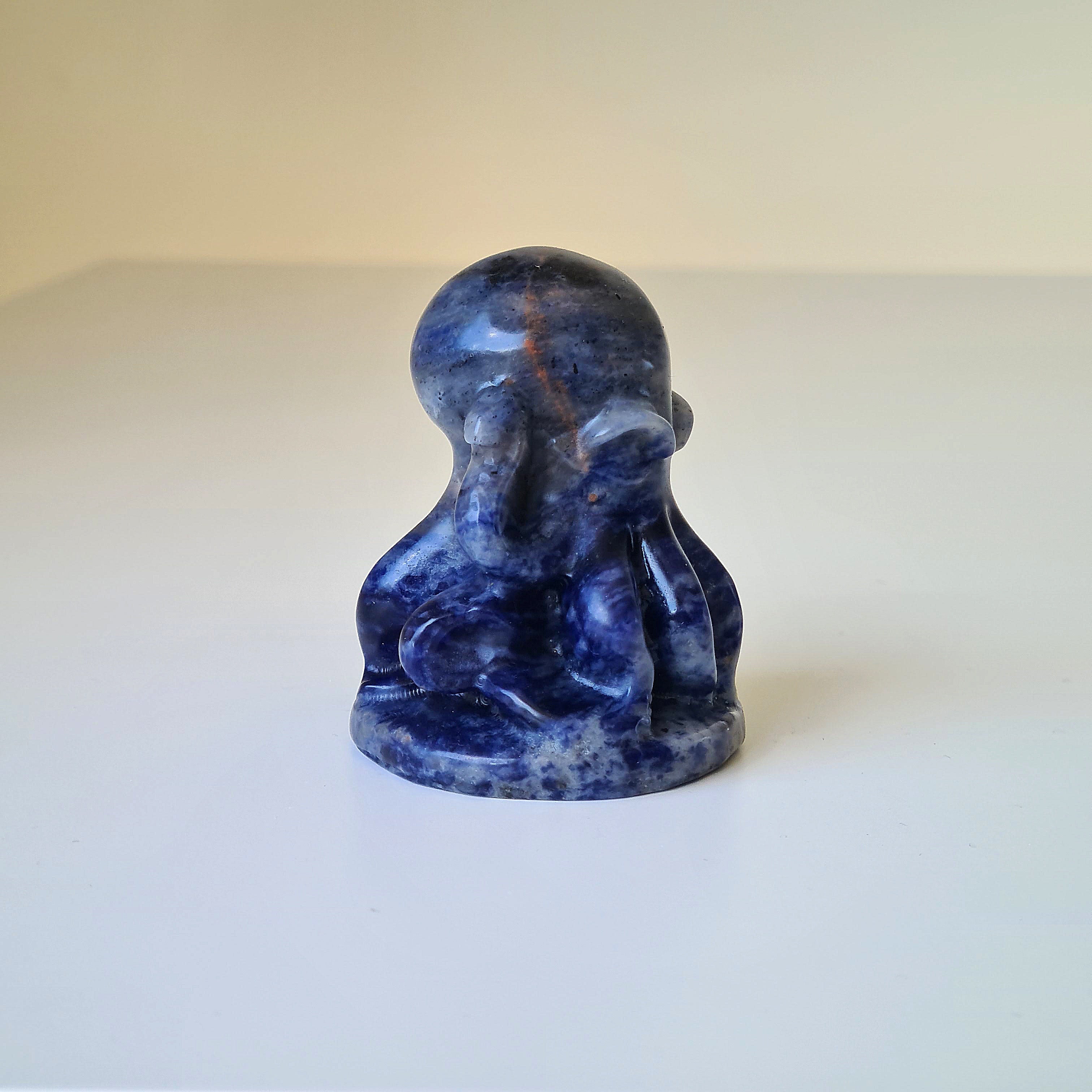 Sodalite Octopus π Carving | A