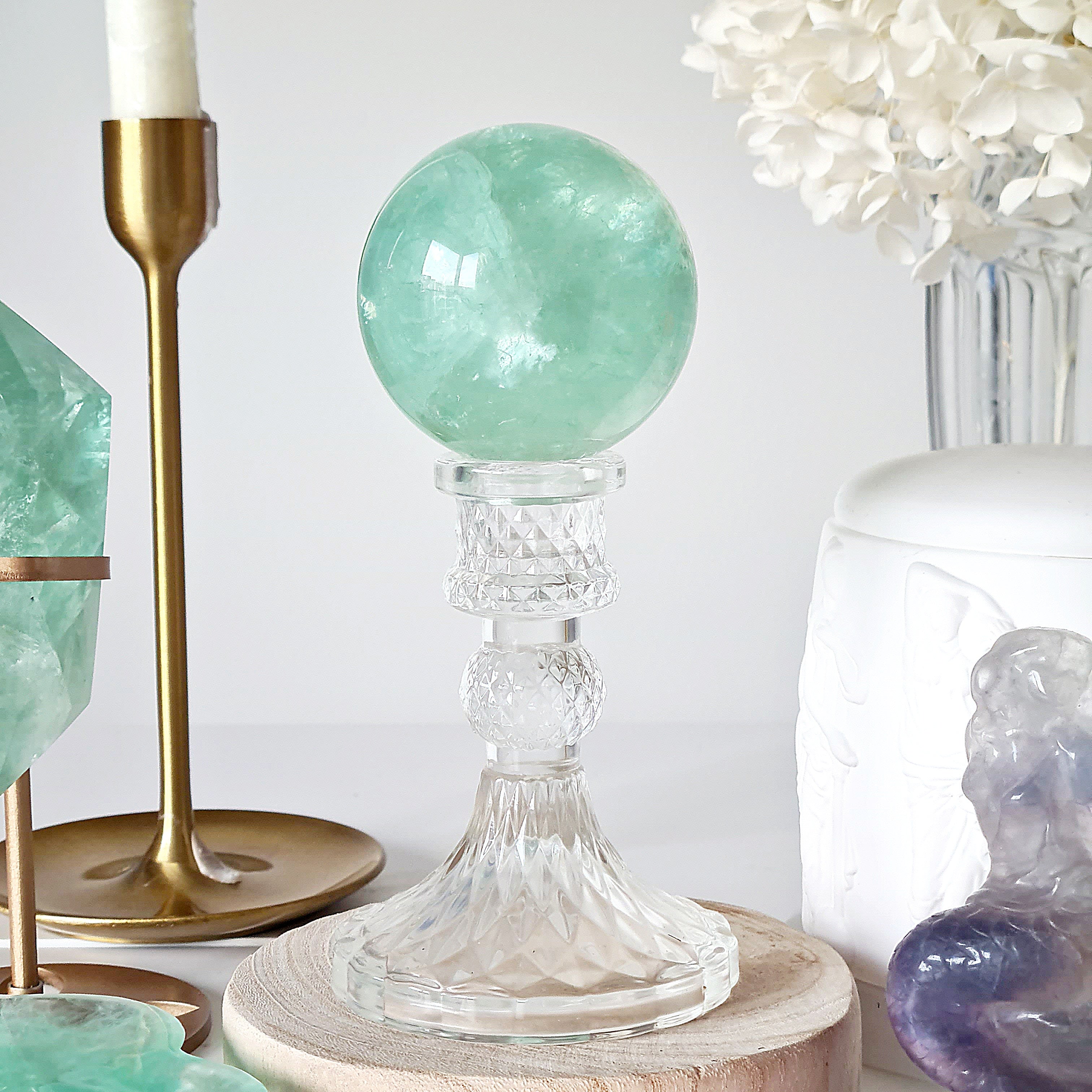 Blue Lake Fluorite with stand | C | 423 g