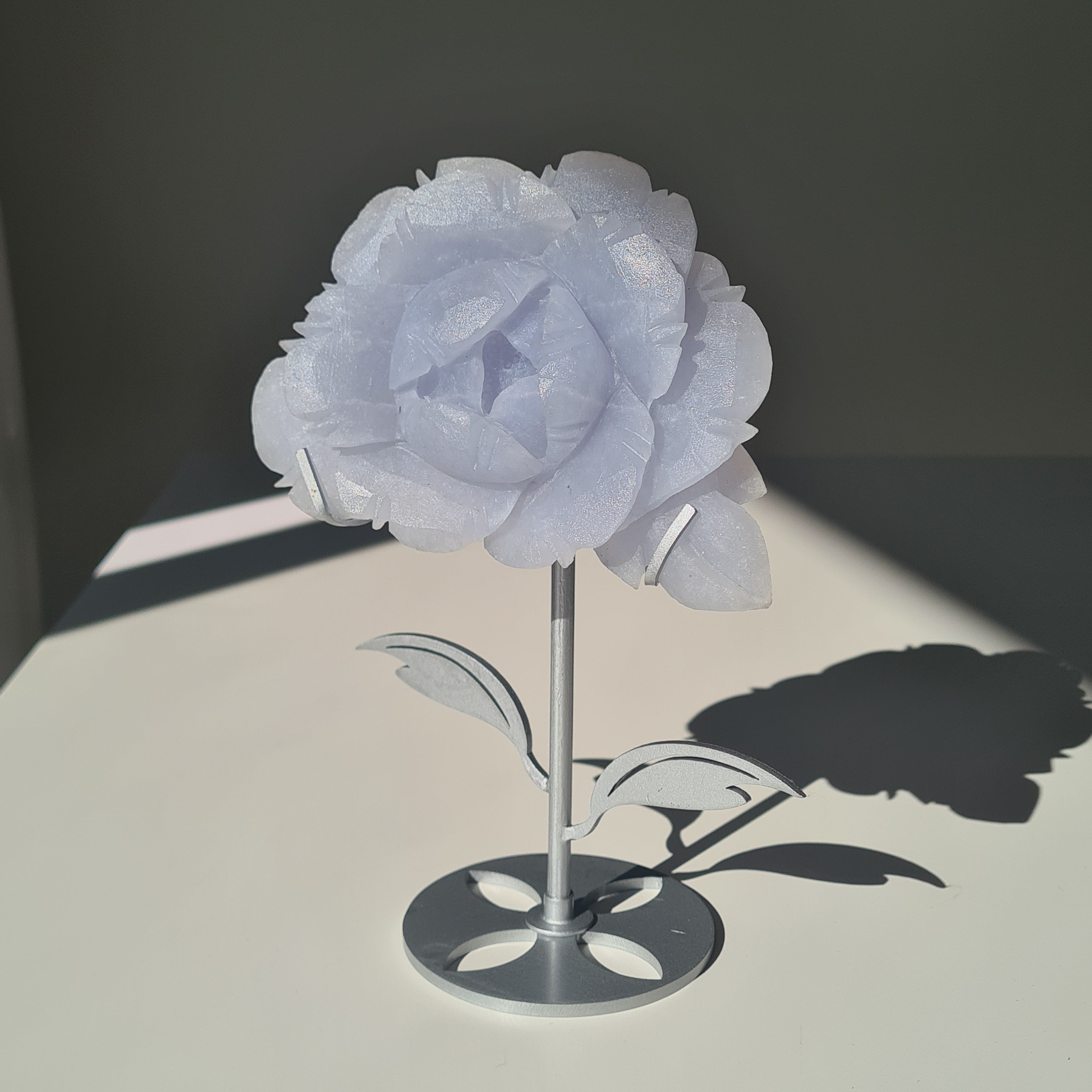 Angelite Flower On Stand