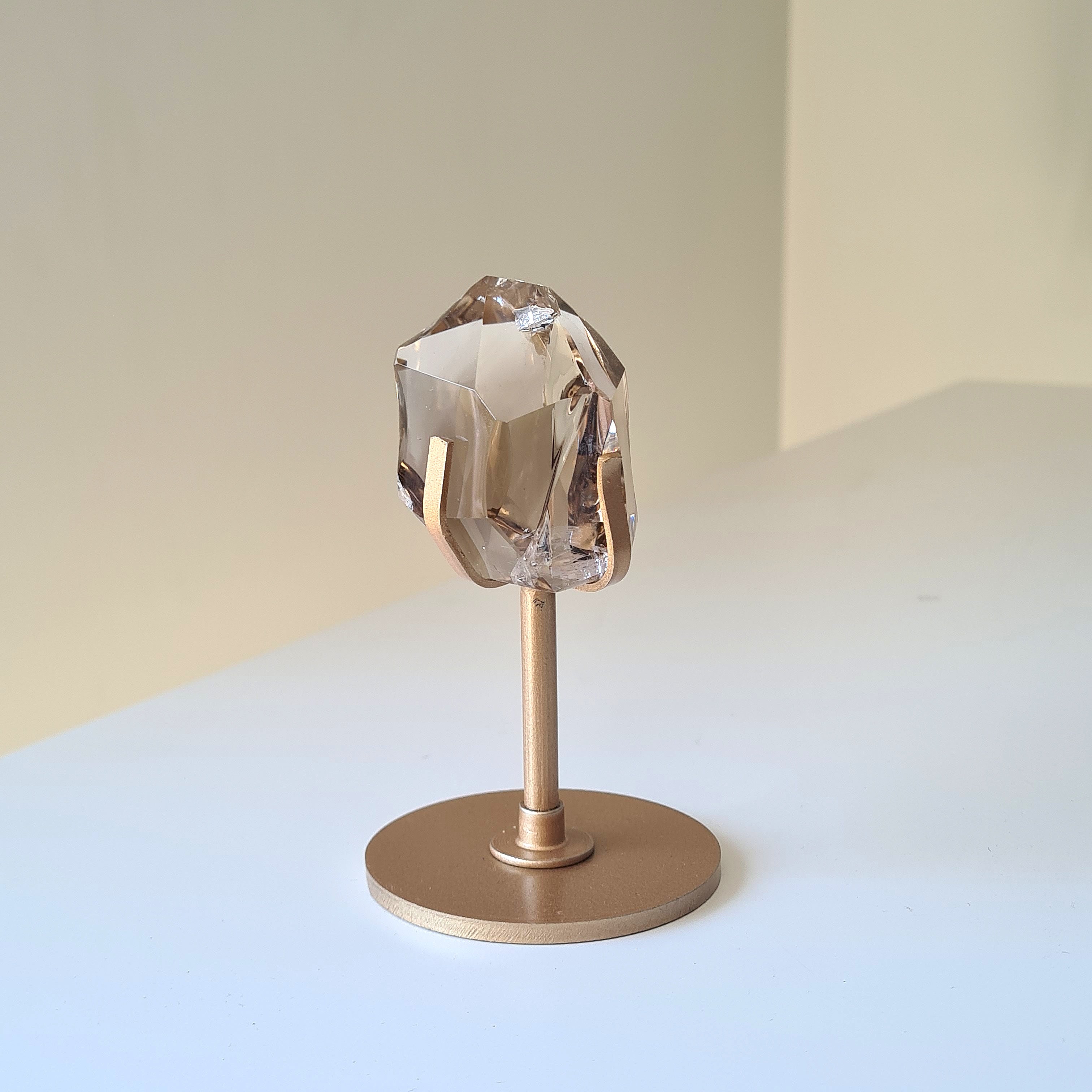 Gemmy Smokey Quartz on Custom Stand | Appx 4.5 cm gem