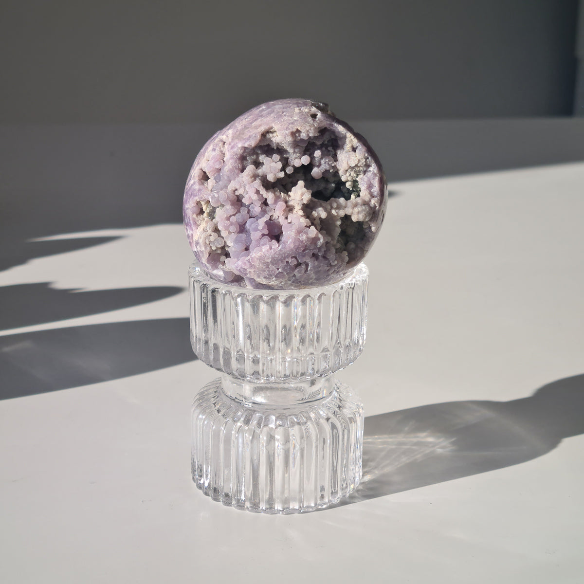 Grape Agate π Sphere With Glass Stand | C