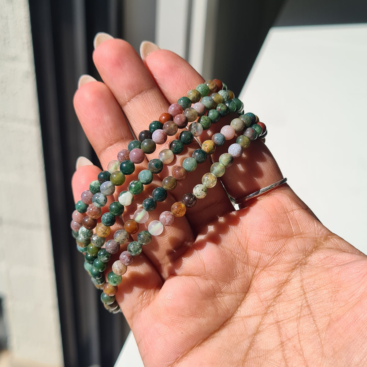Ocean jasper crystal beaded bracelet | 1 piece