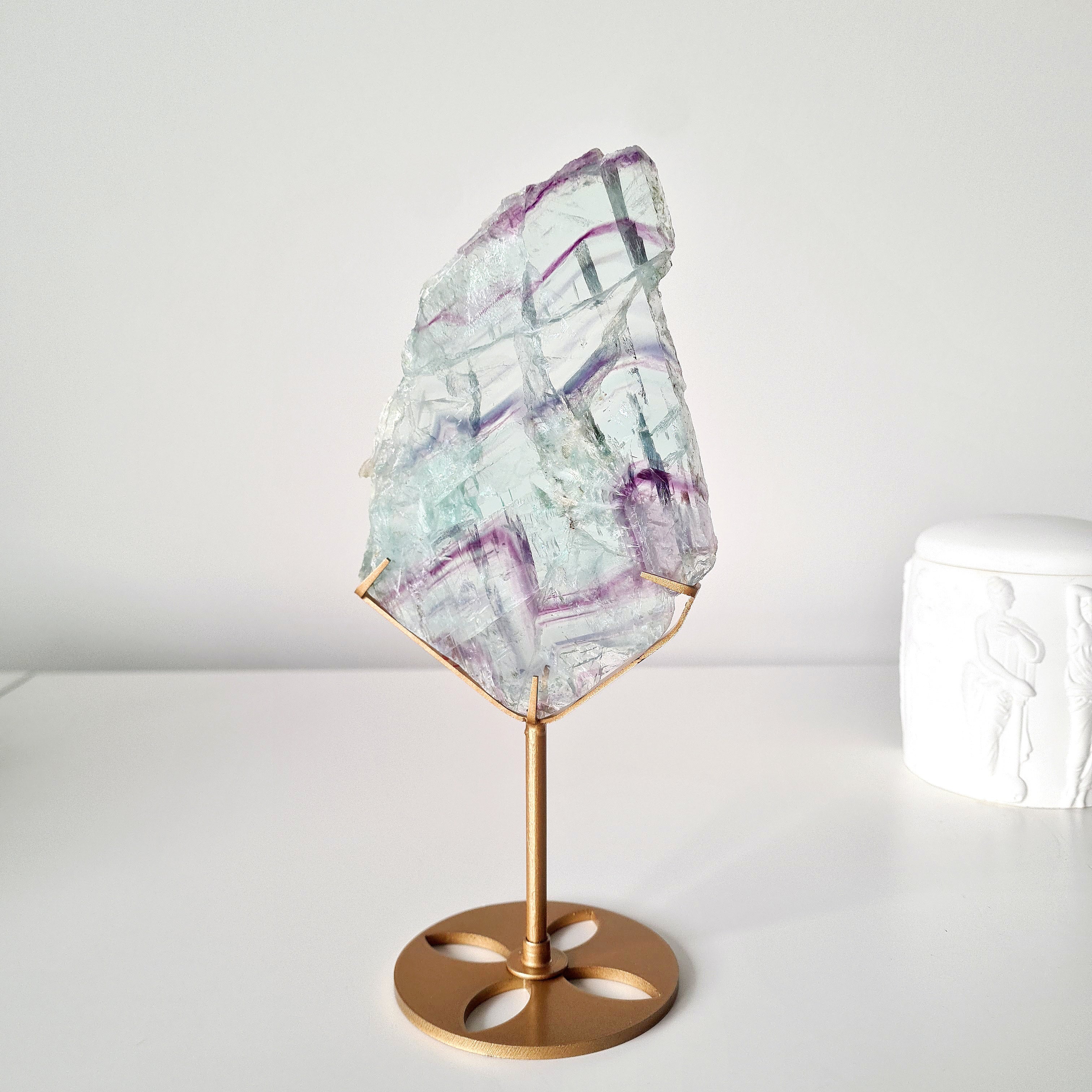 Rainbow Fluorite Dream Portal On Custom Stand | 22 cm tall with stand