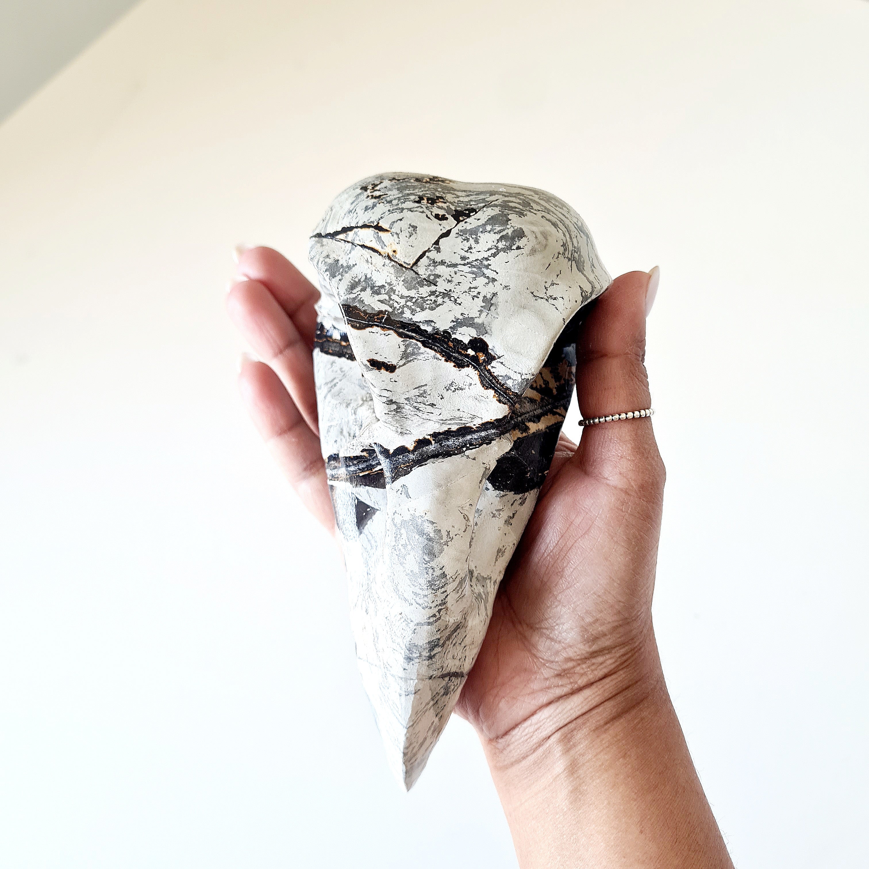 Mystic Picture Jasper Raven Skull | 14 cm | 400 g