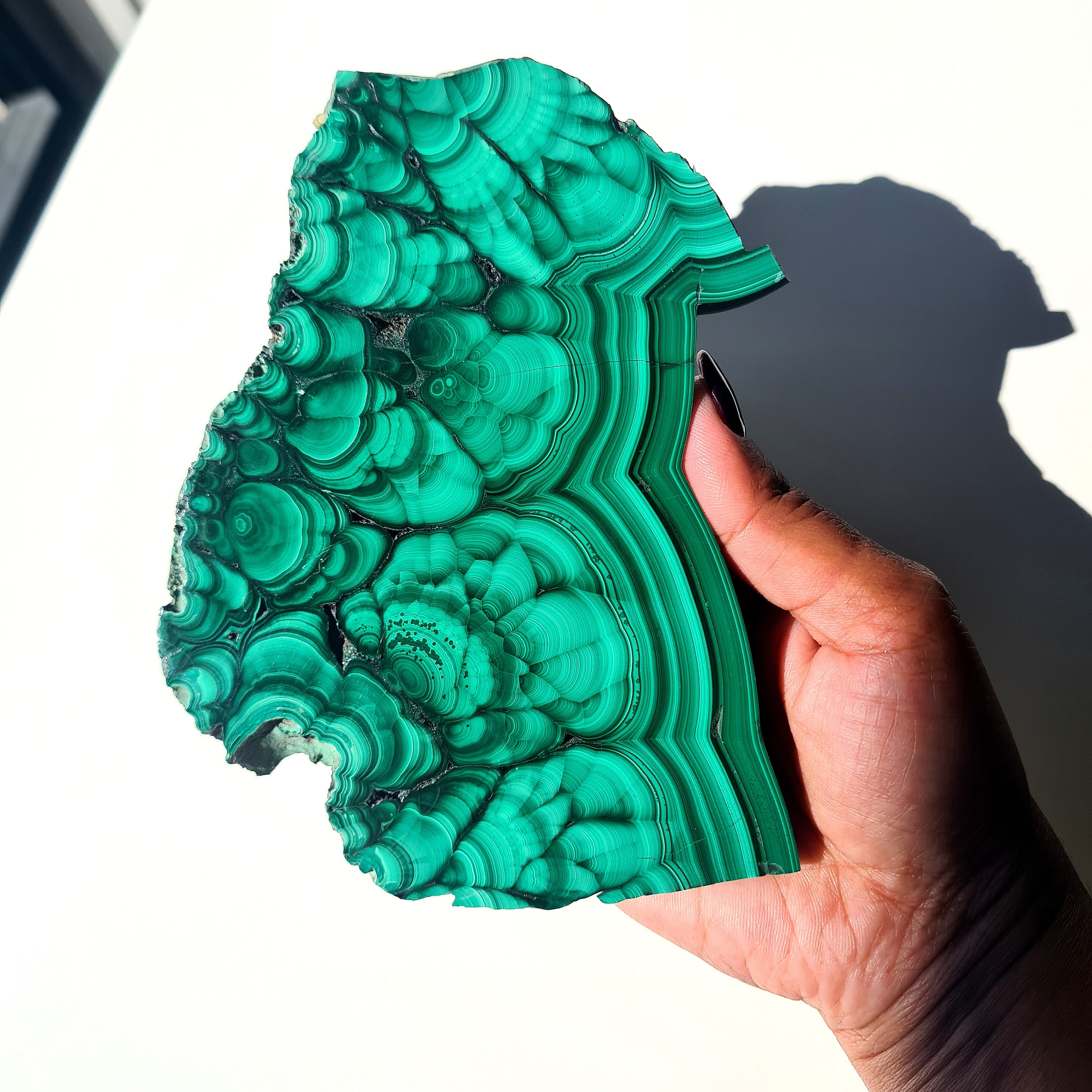 Malachite Crystal Portal | Custom Stand | Piece B