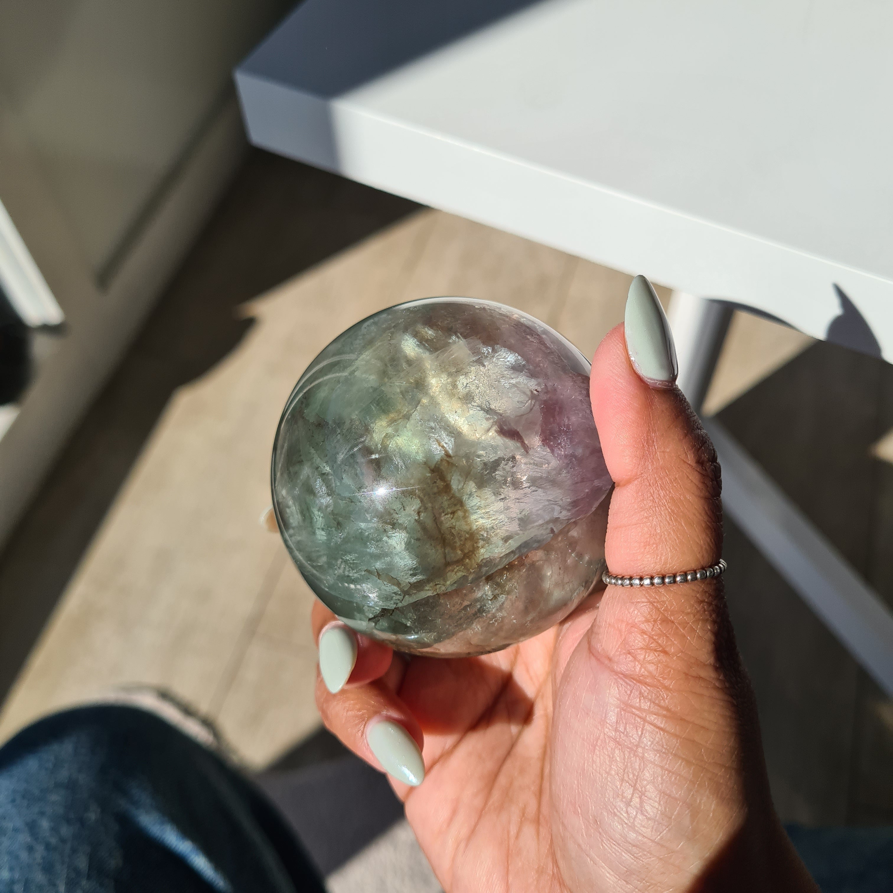 Fluorite Crystal Sphere with stand | A | 450 g