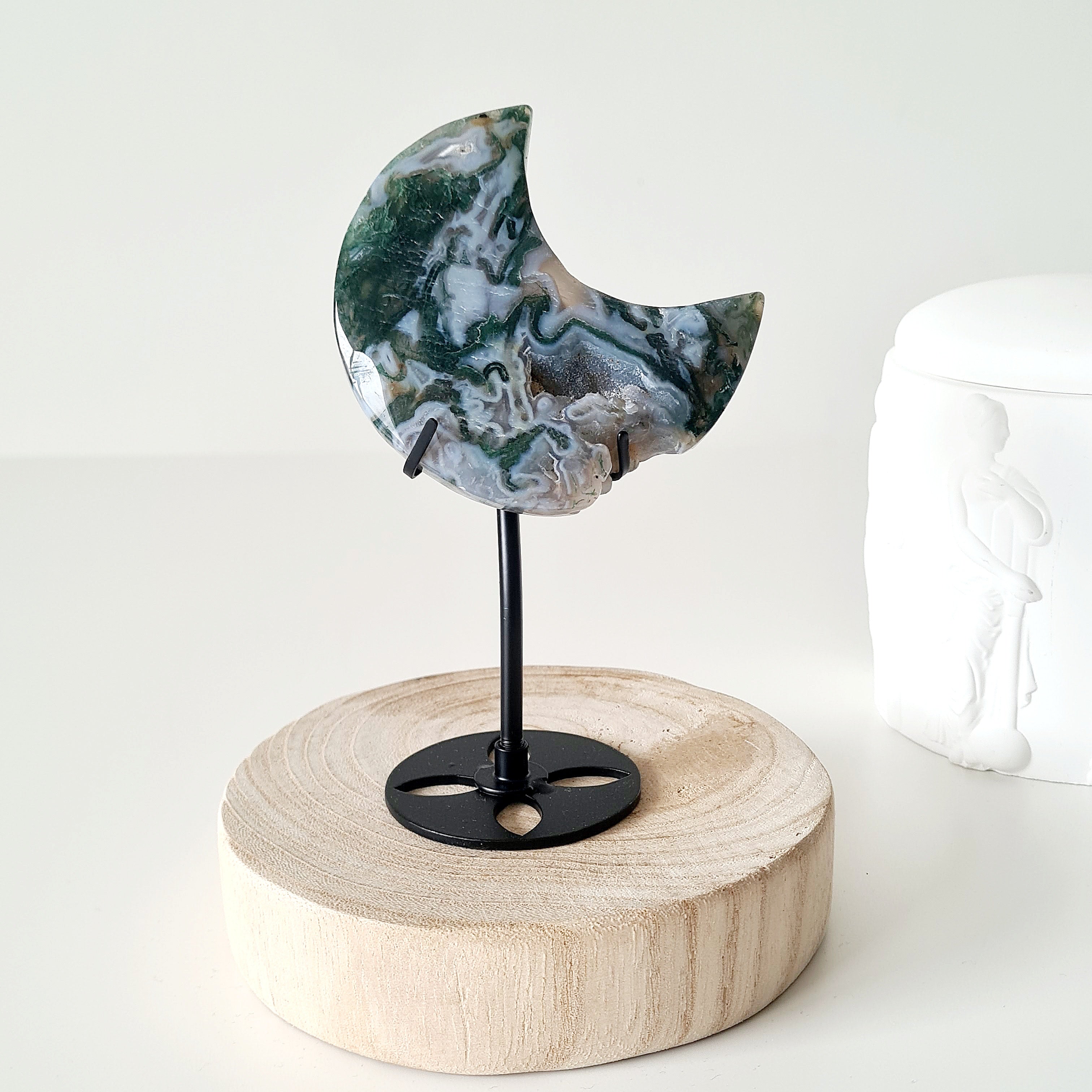 Moss Agate Luna π | 10 | Small