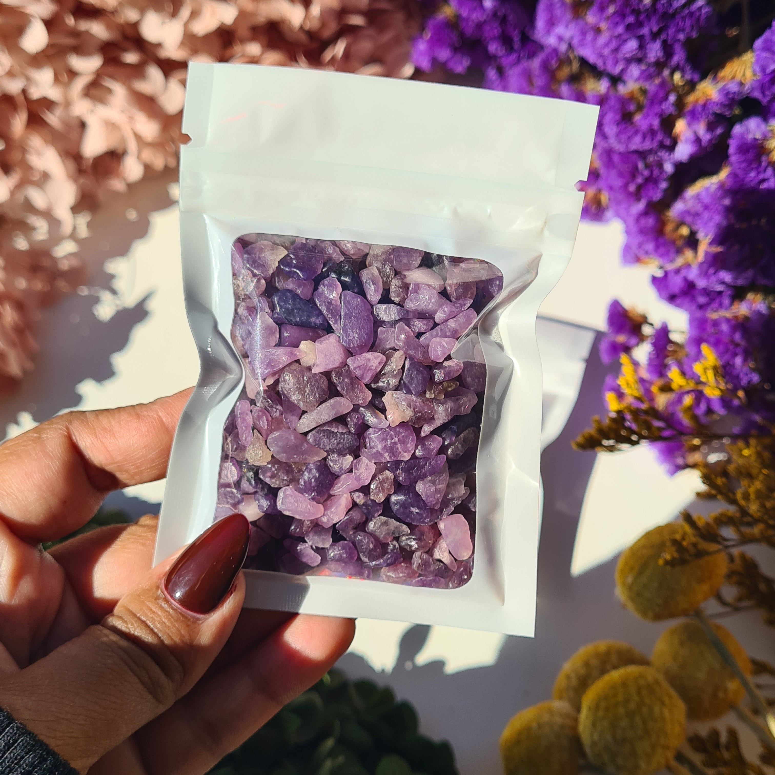 Lepidolite Crystal Chips | New Beginnings | 40 g