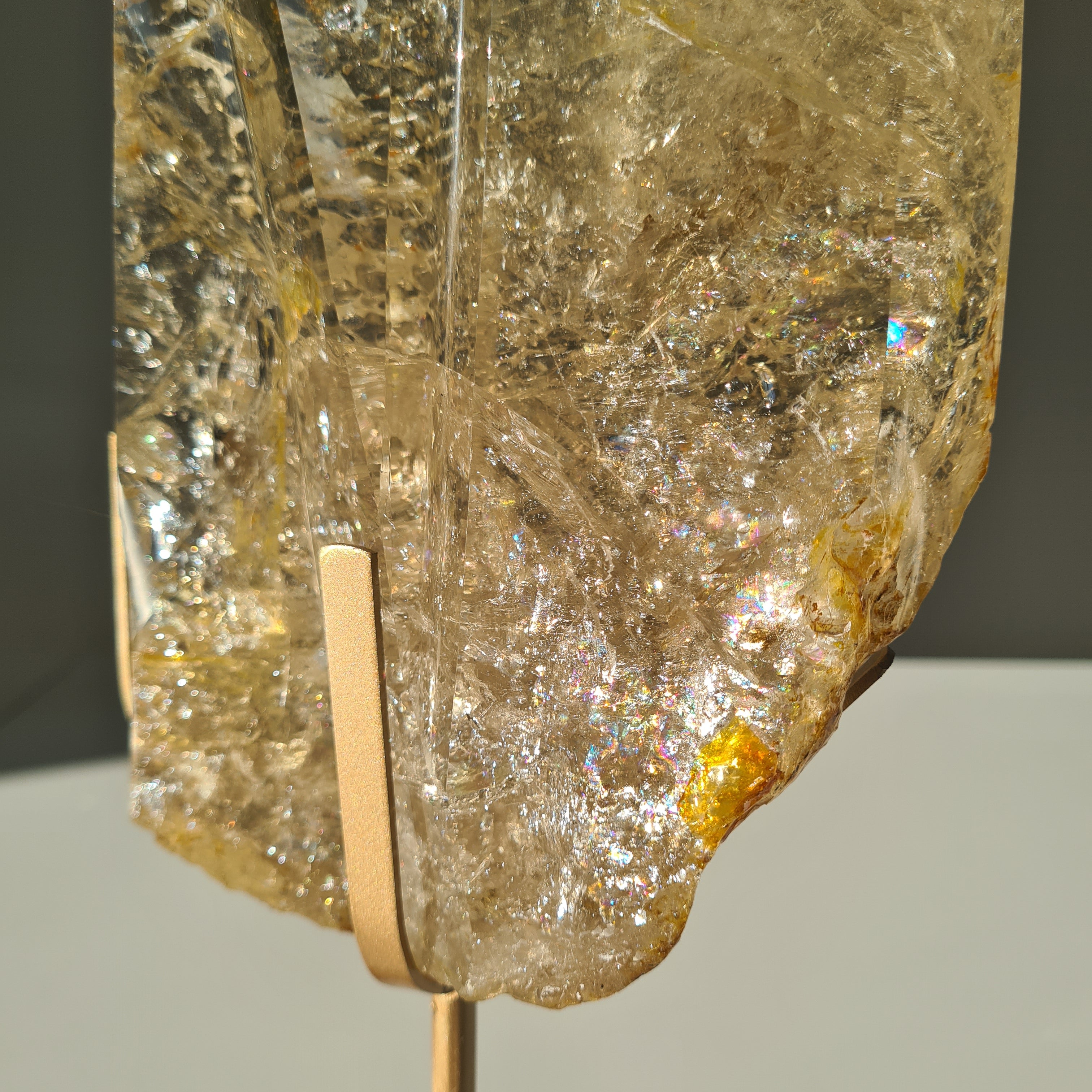 Citrine Cathedral Statement Piece on Stand | 32.5 cm with stand