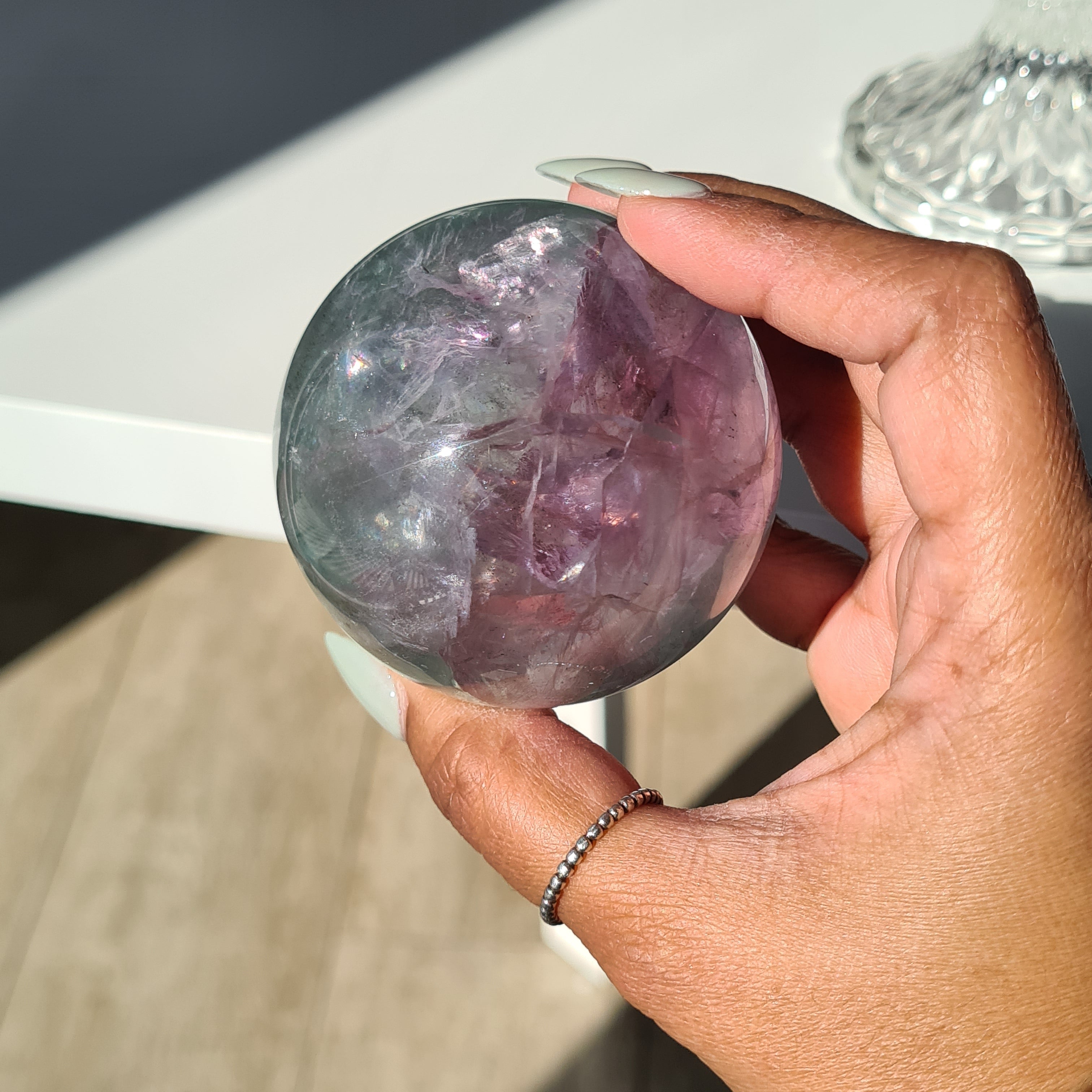 Fluorite Crystal Sphere with stand | C | 345 g