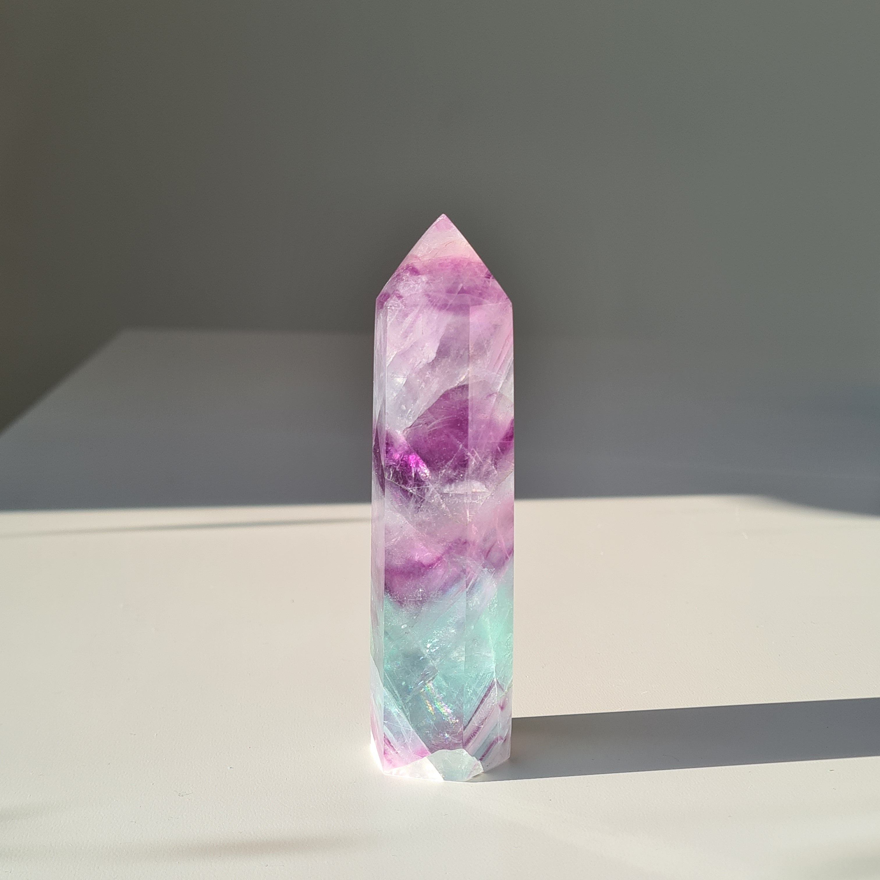 Dreamland Fluorite | f3 | 185 g | 11 cm tall | spinny bottom