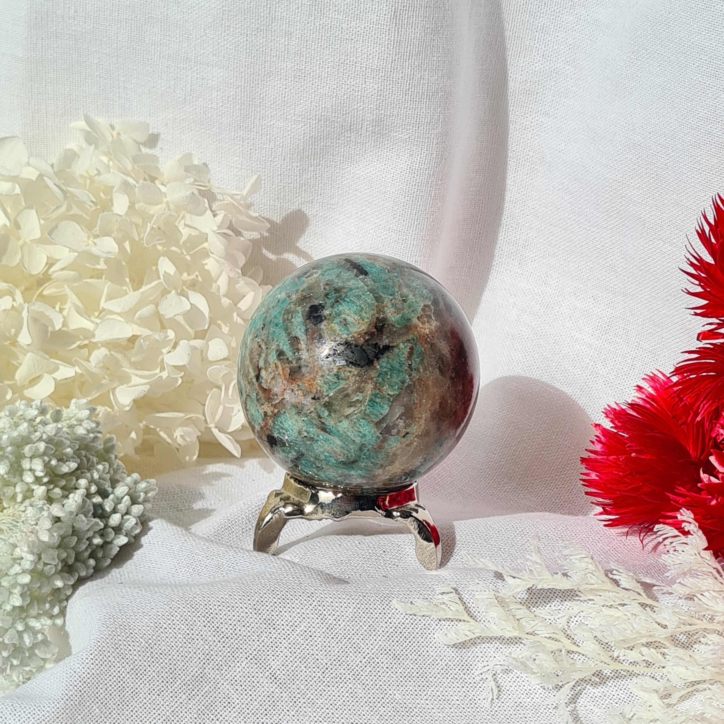 Amazonite Sphere with Stand
