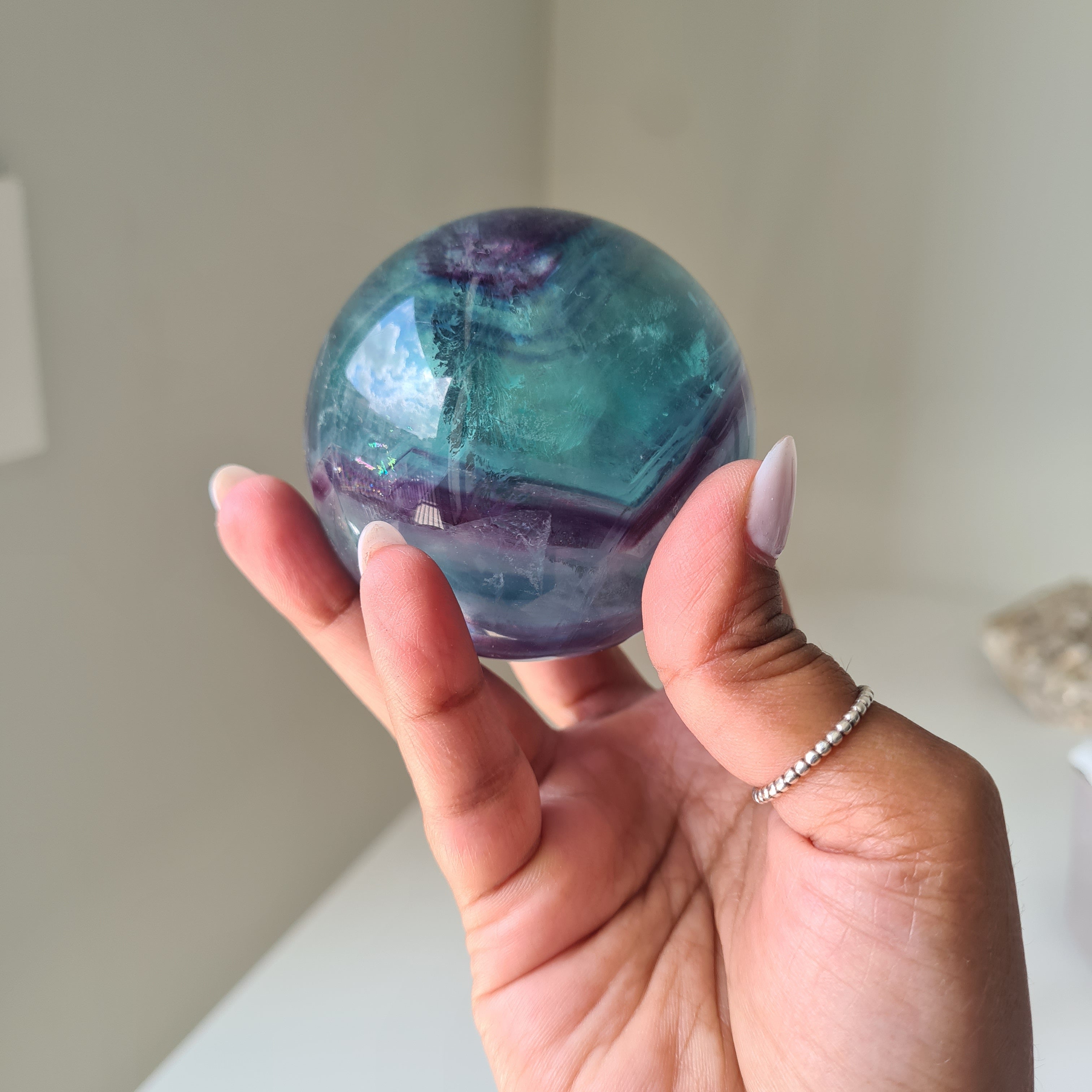 Intergalactic Fluorite with stand | j | 6.3 cm