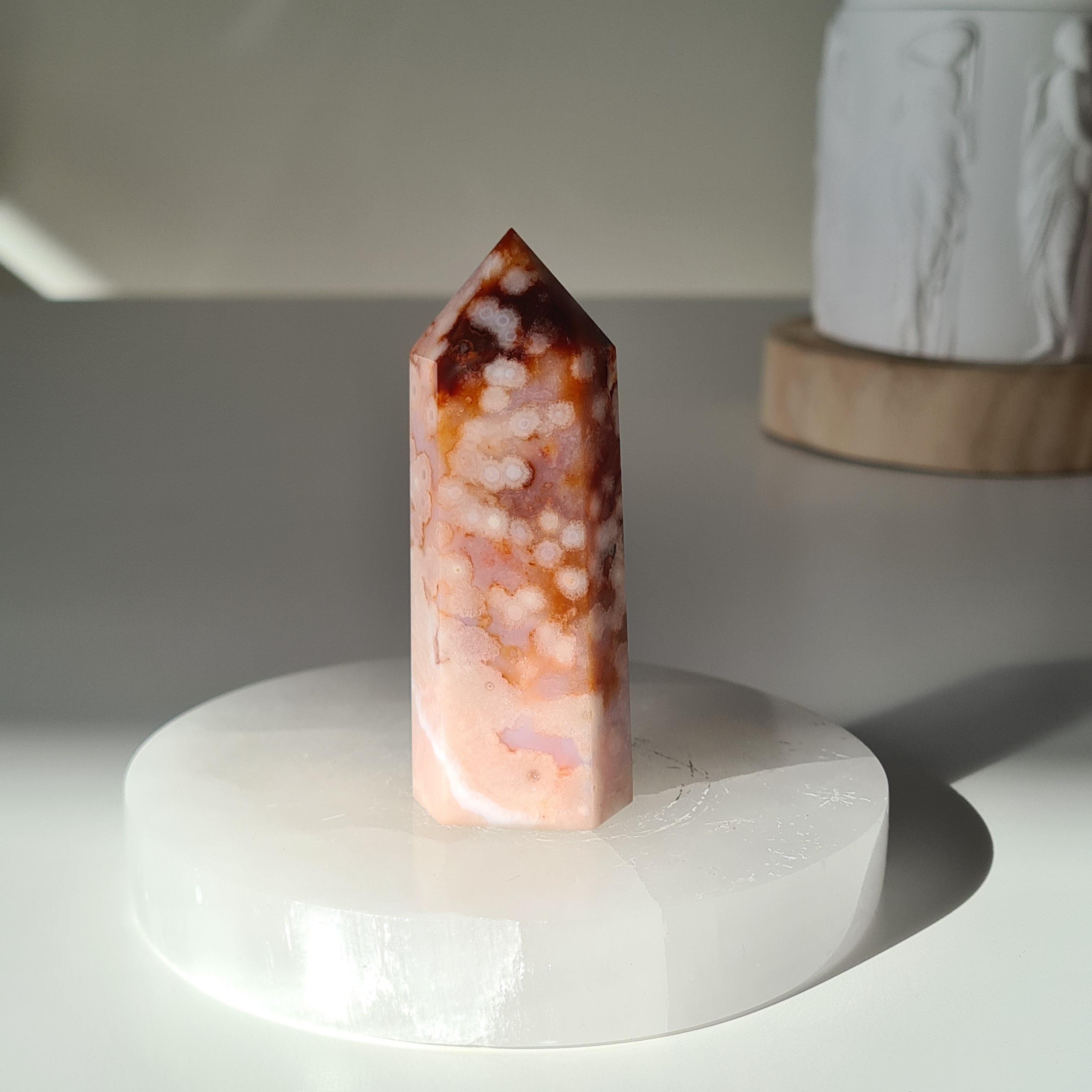Flower Agate Point | A | 7 cm tall
