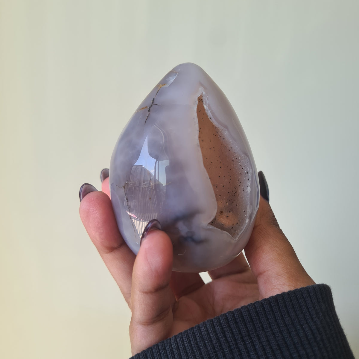 Agate Geode Crystal Egg | Piece C | 7.6 cm