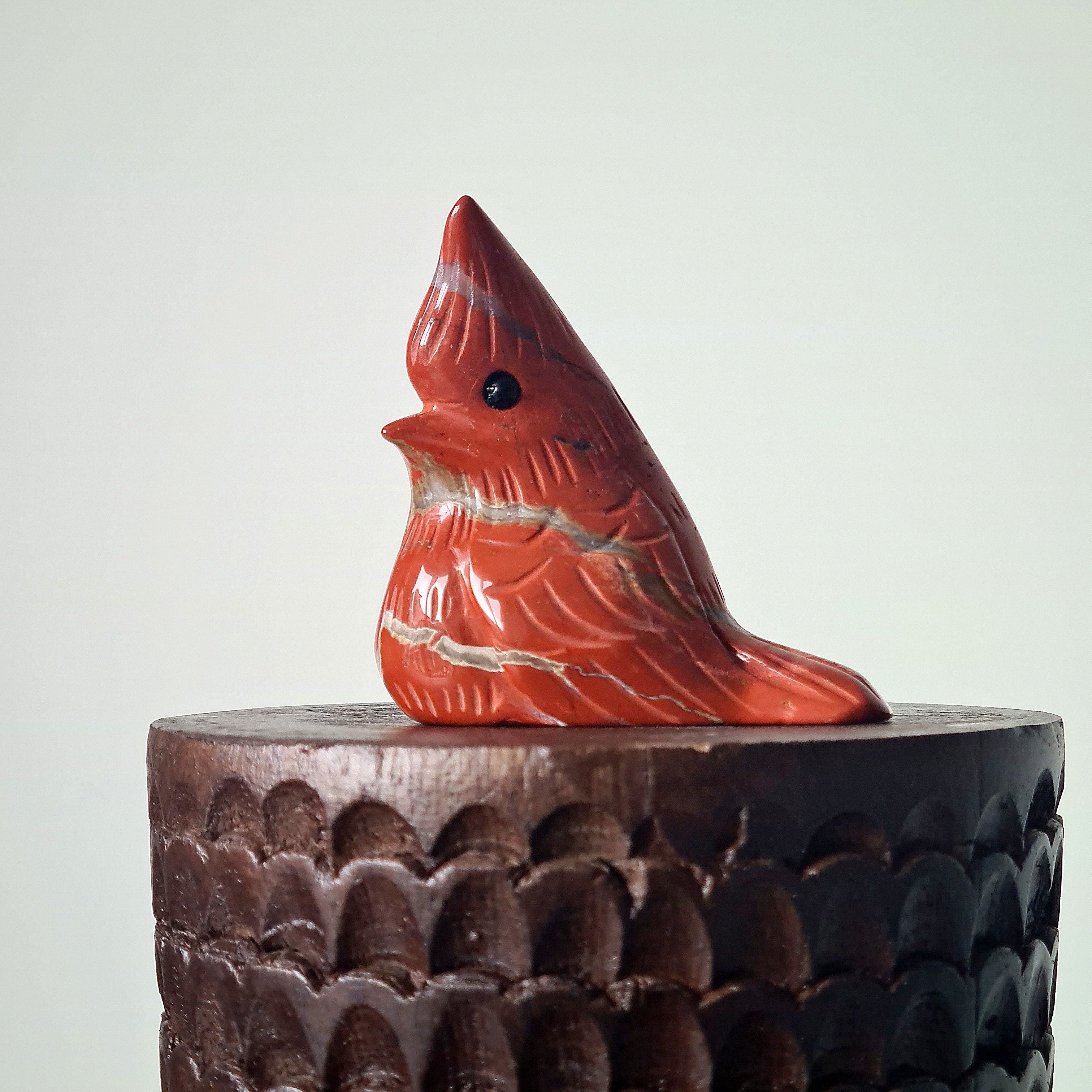 Red Jasper Cardinal | B | 6 cm tall