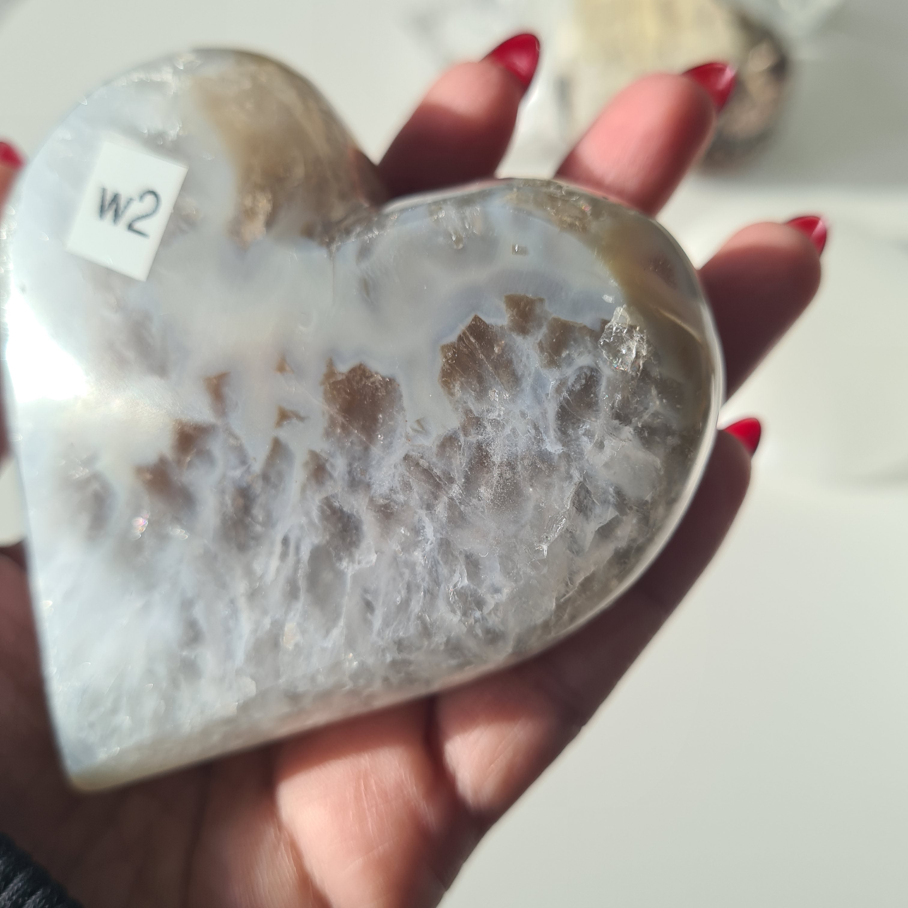 Druzy Agate Heart