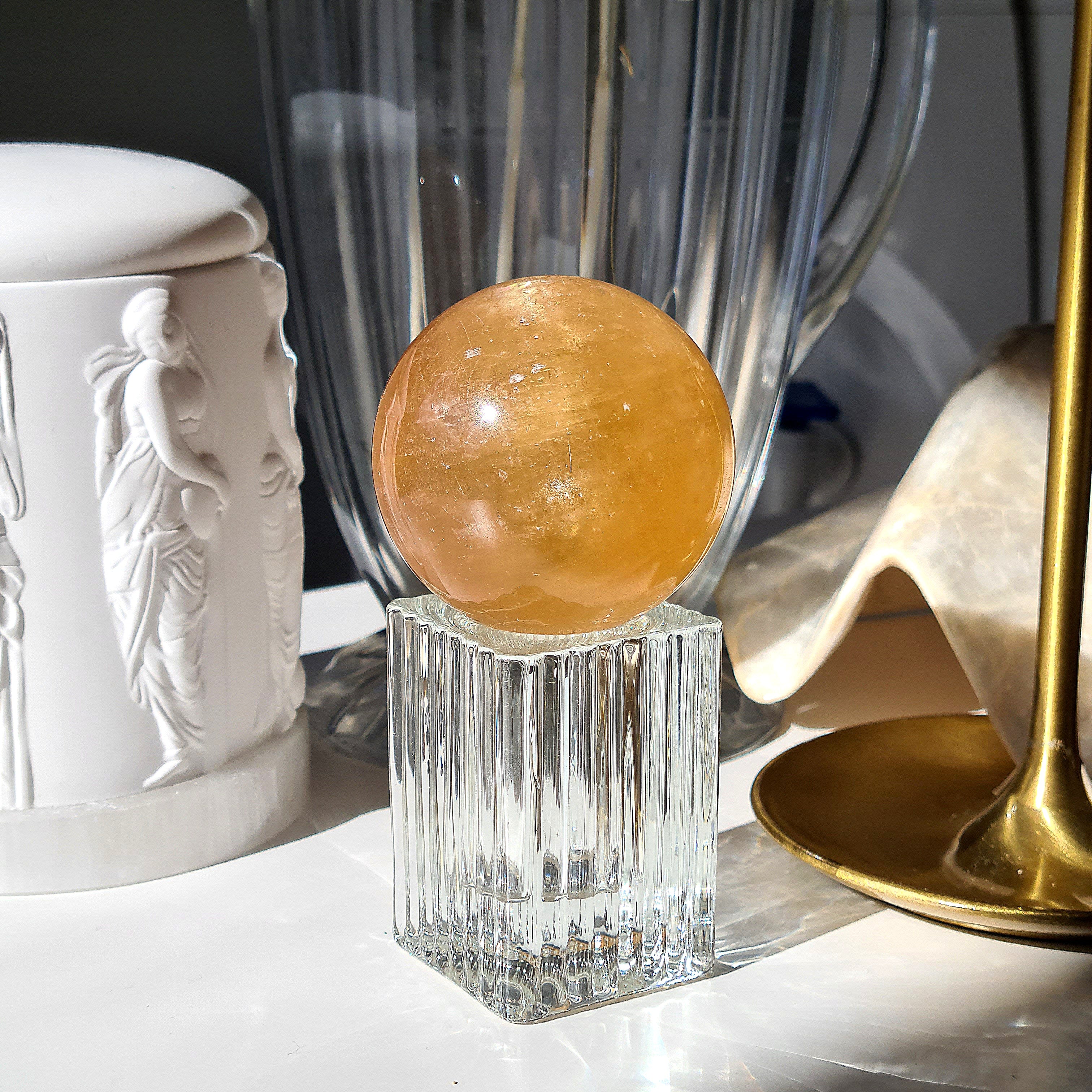 Honey Calcite Sphere 🍯 | 200 g