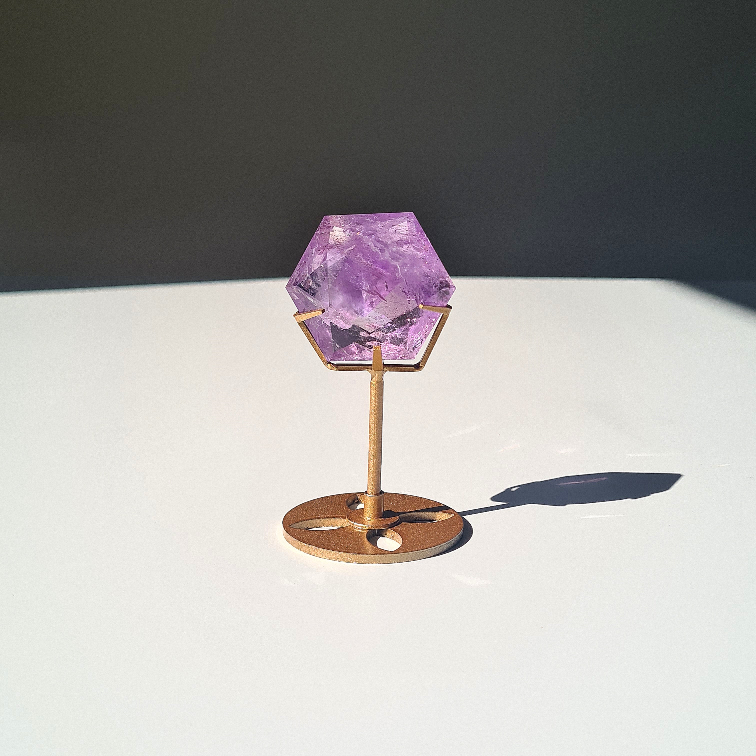 Amethyst Crystal Hexagon on stand | 3.9 cm Crystal