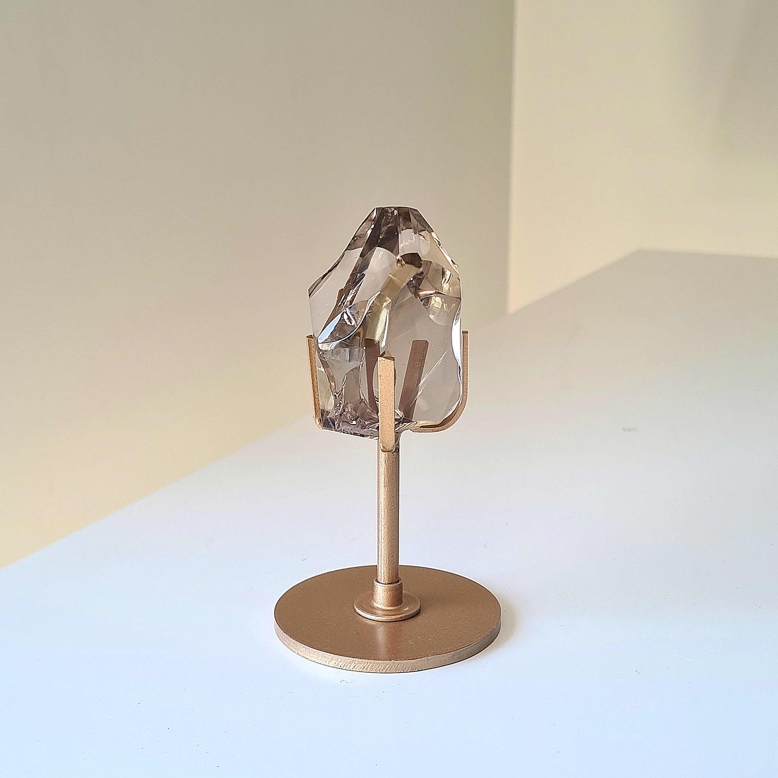Gemmy Smokey Quartz on Custom Stand | Appx 6 cm gem
