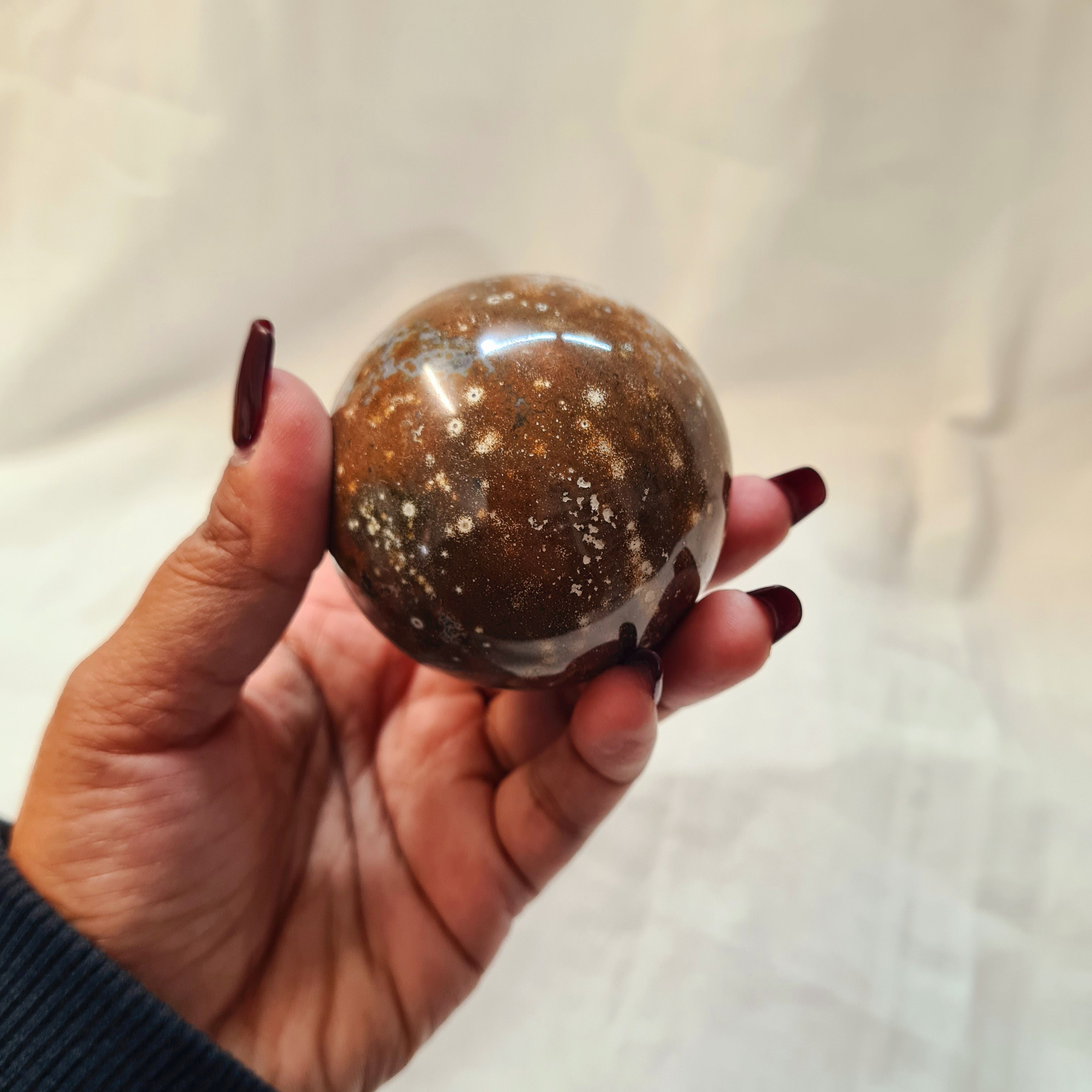 Ocean Jasper Sphere With Stand | B