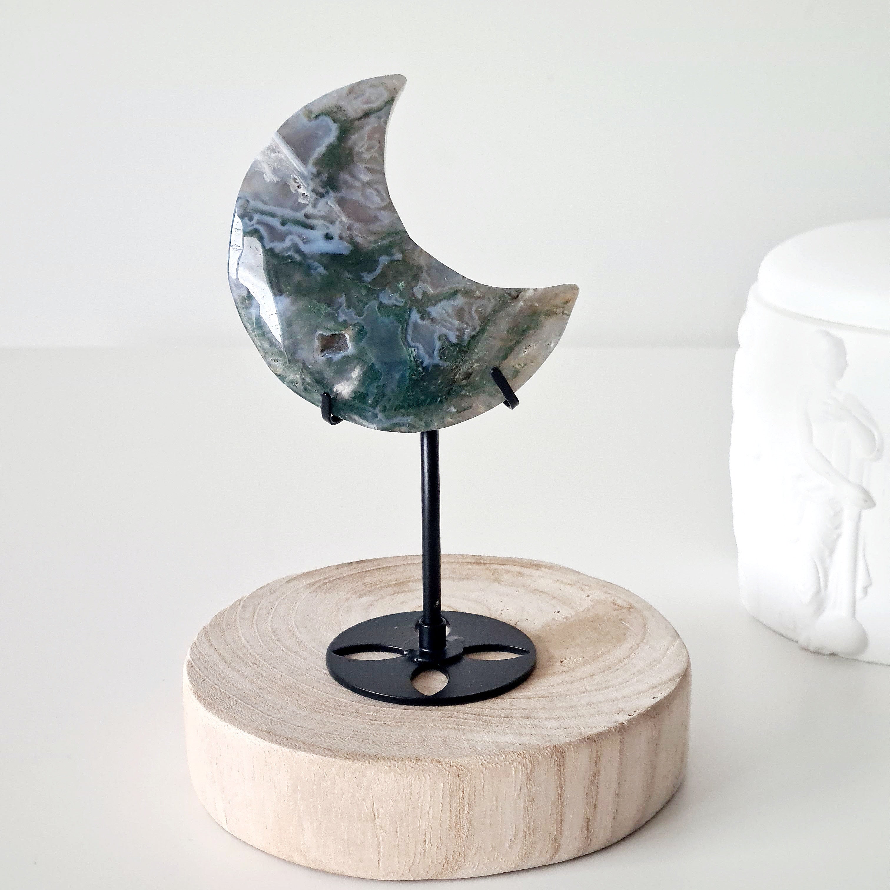 Moss Agate Luna π | 3 | Small