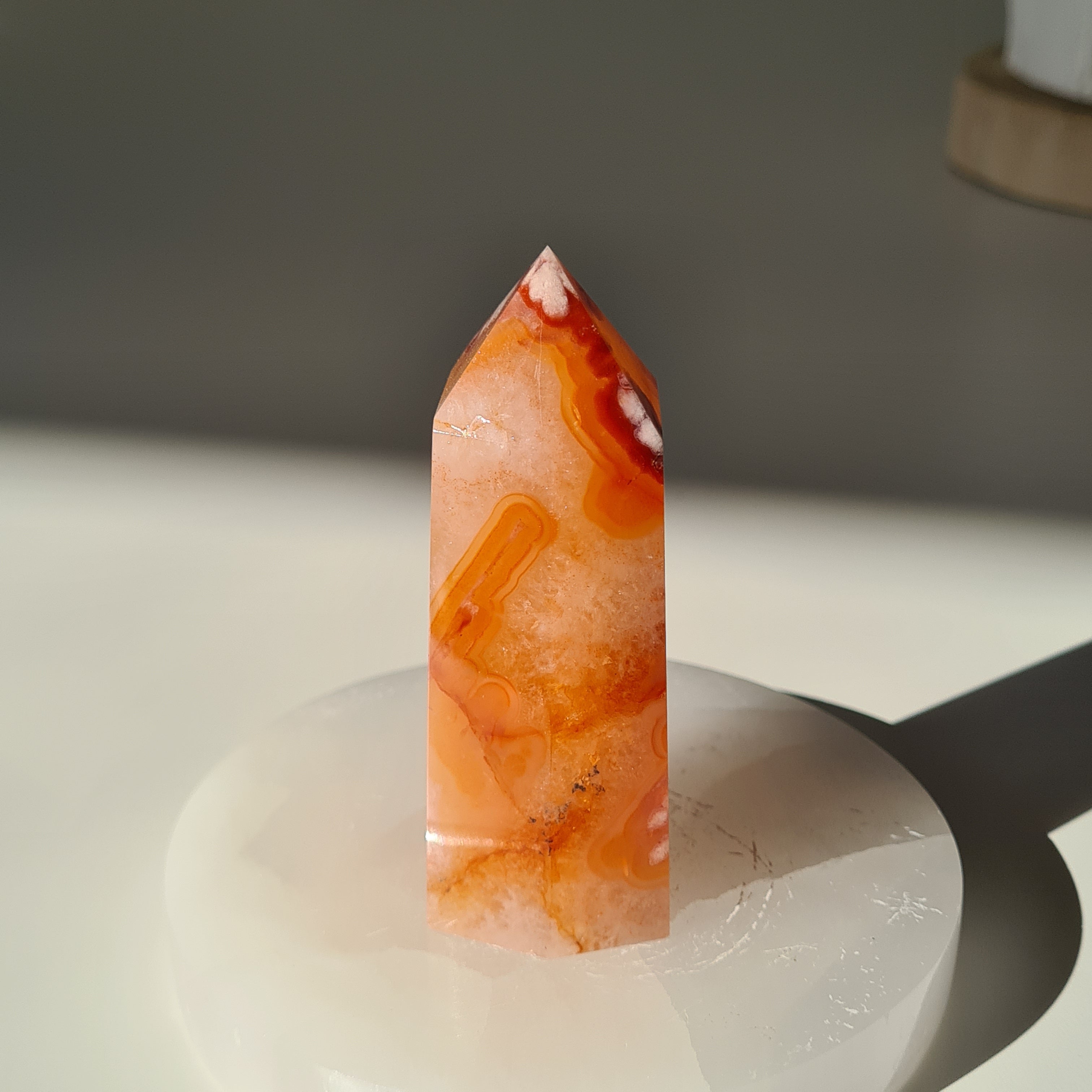 Flower Agate Point | E | 8.1 cm tall