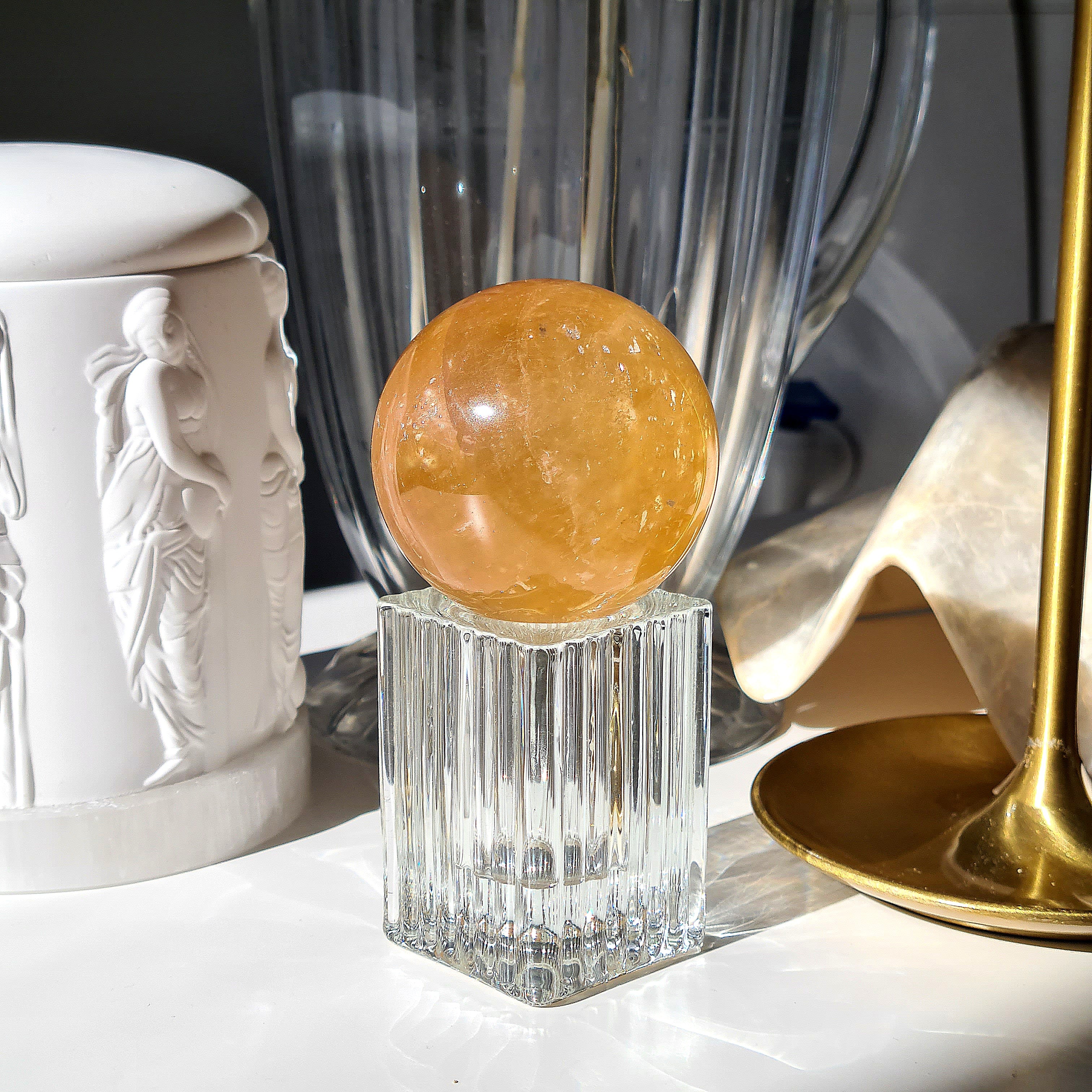 Honey Calcite Sphere 🍯 | 200 g