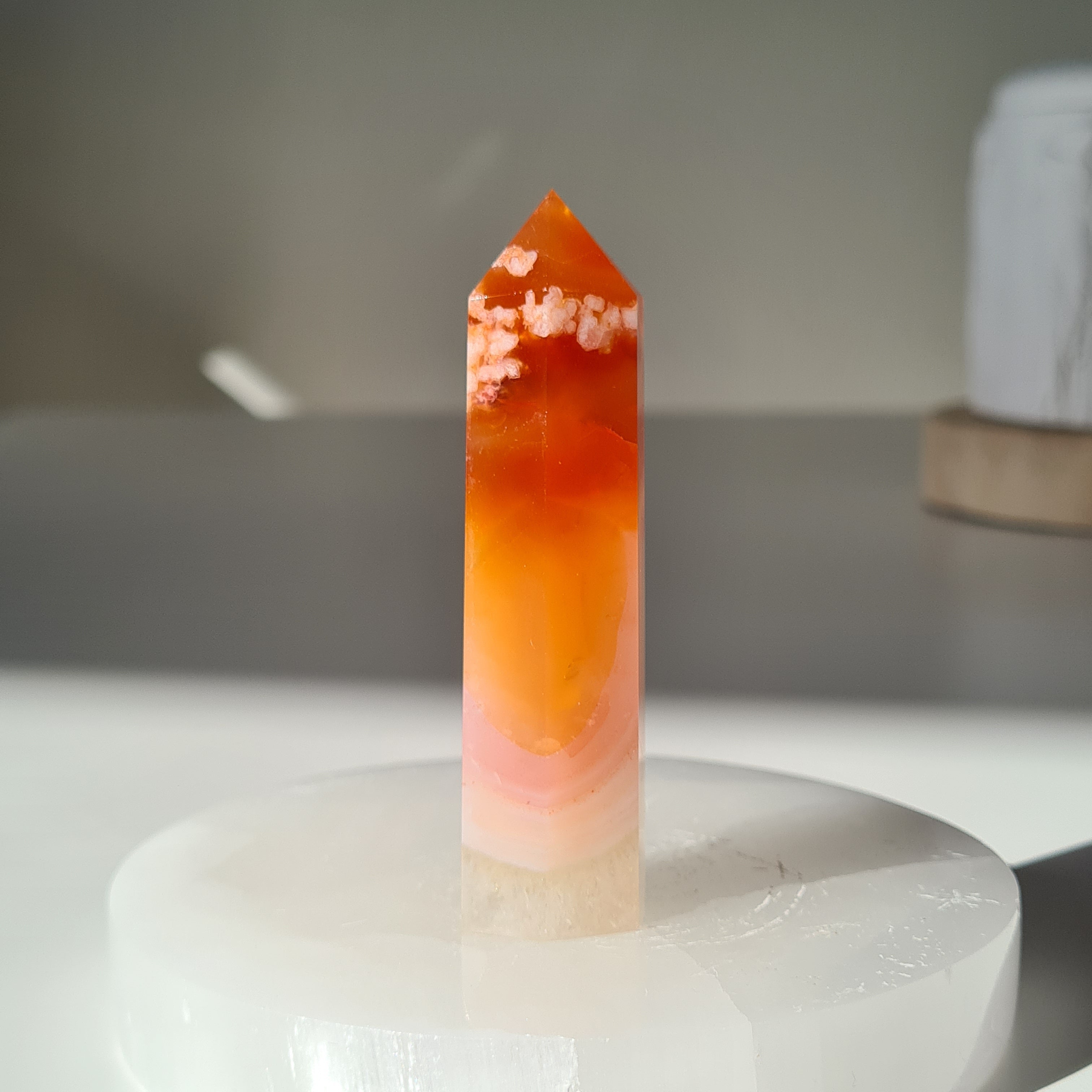 Flower Agate Point | B | 7.5 cm tall