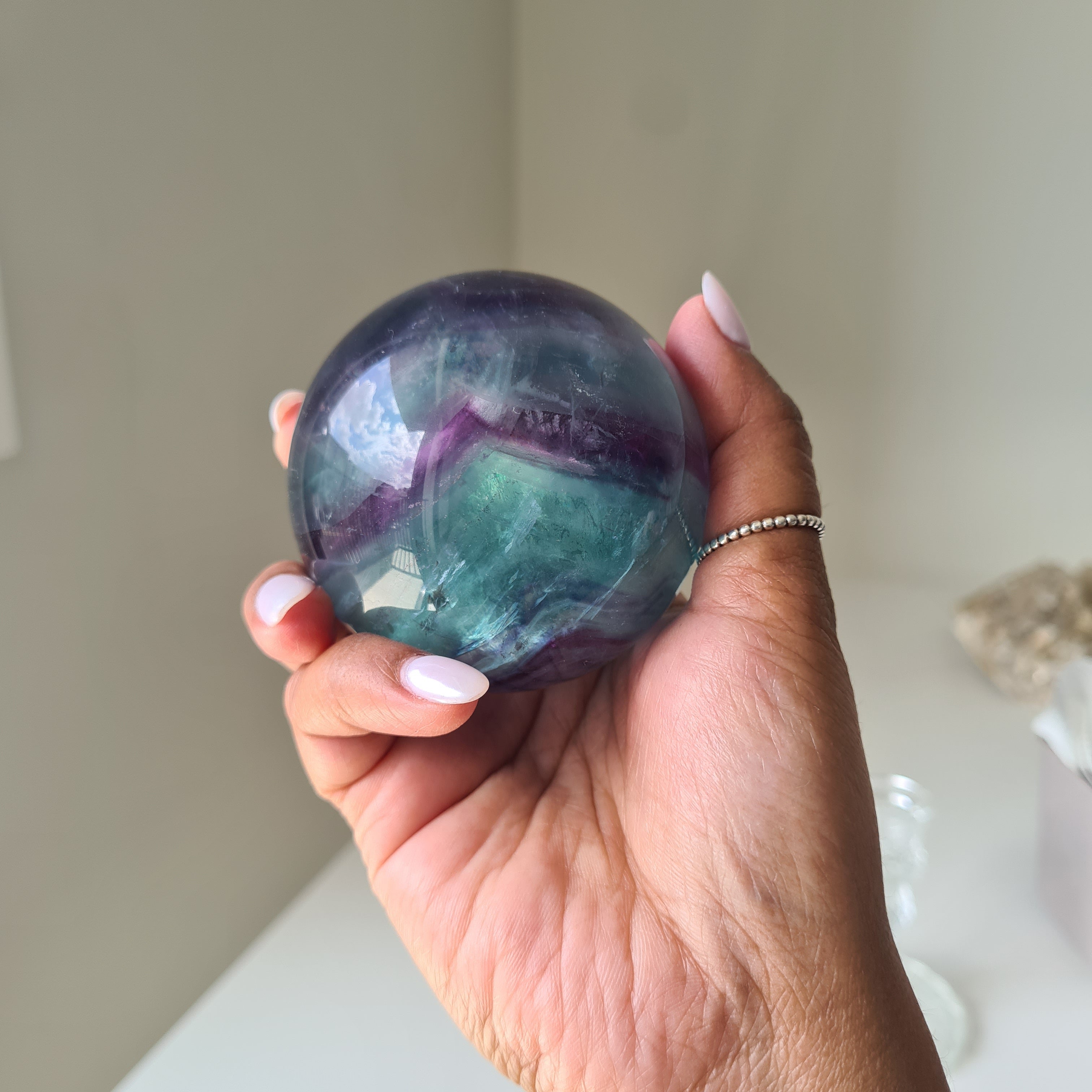Intergalactic Fluorite with stand | j | 6.3 cm