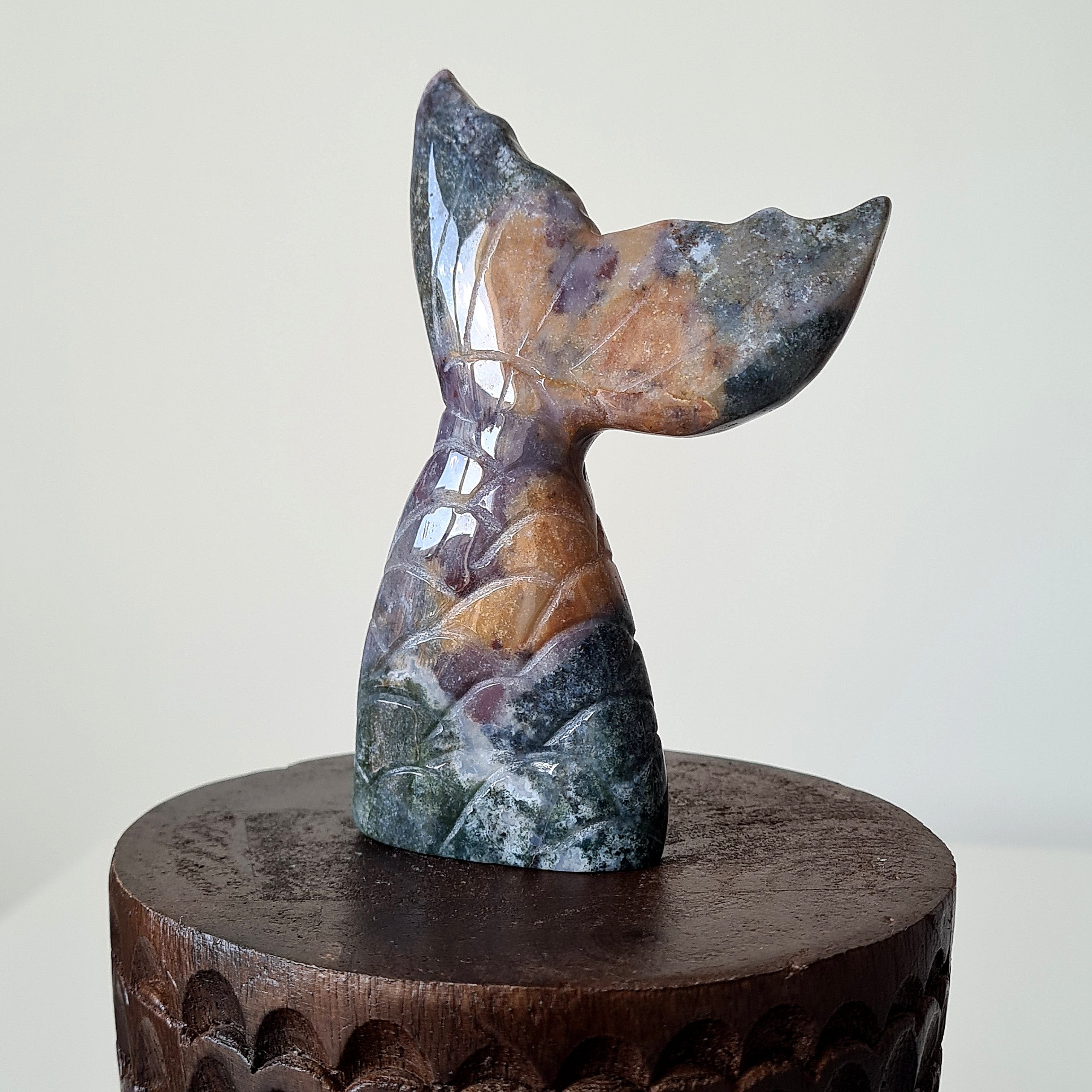 Ocean Jasper Mermaid Tail | B | 10.1 cm tall