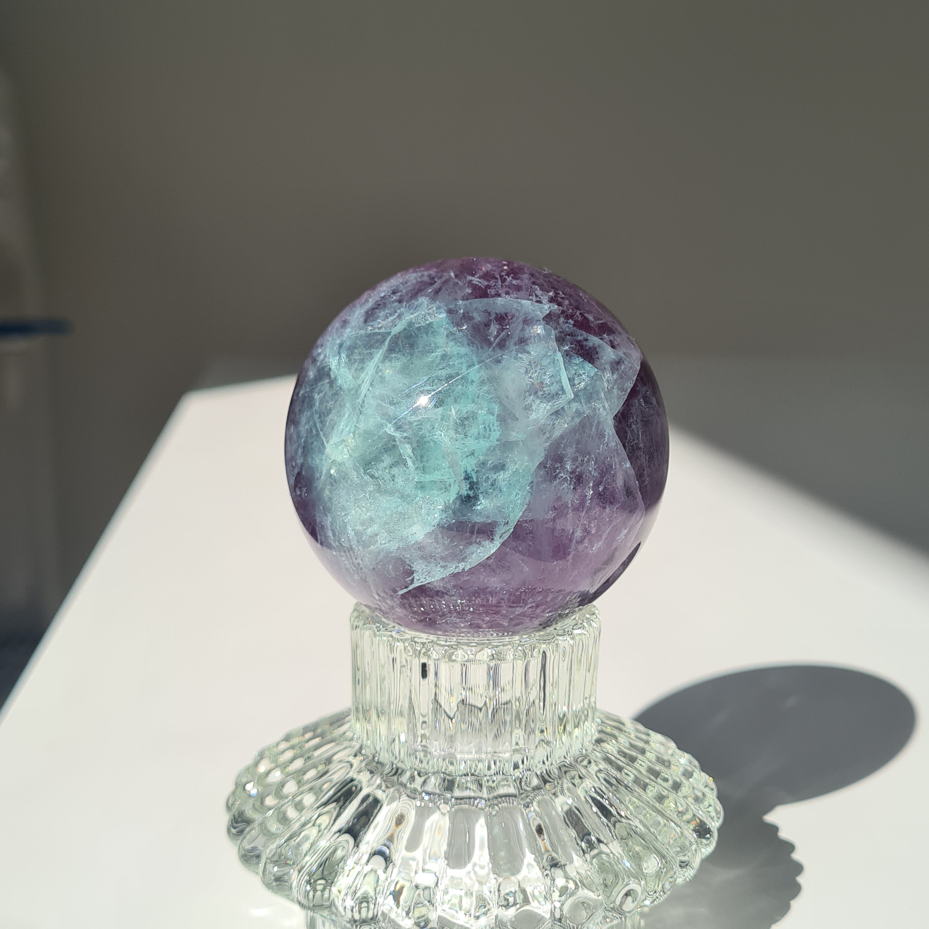 Intergalactic Fluorite with stand | I | 322g | 5.7 cm