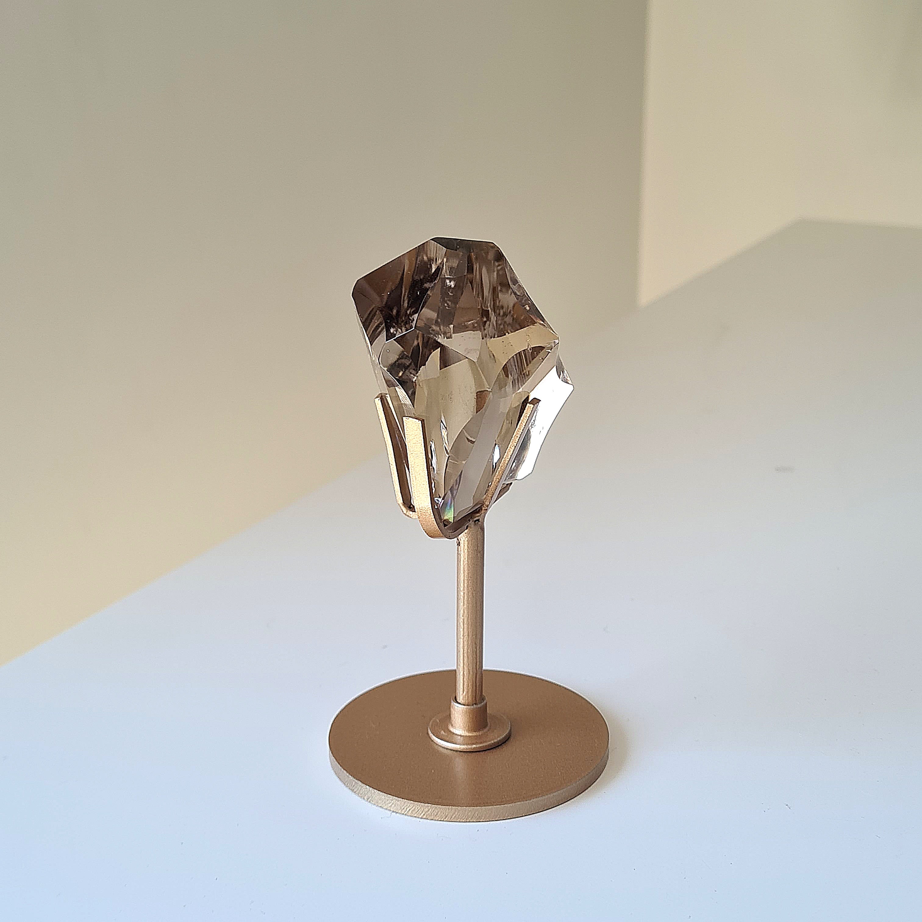 Gemmy Smokey Quartz on Custom Stand | Appx 6 cm gem