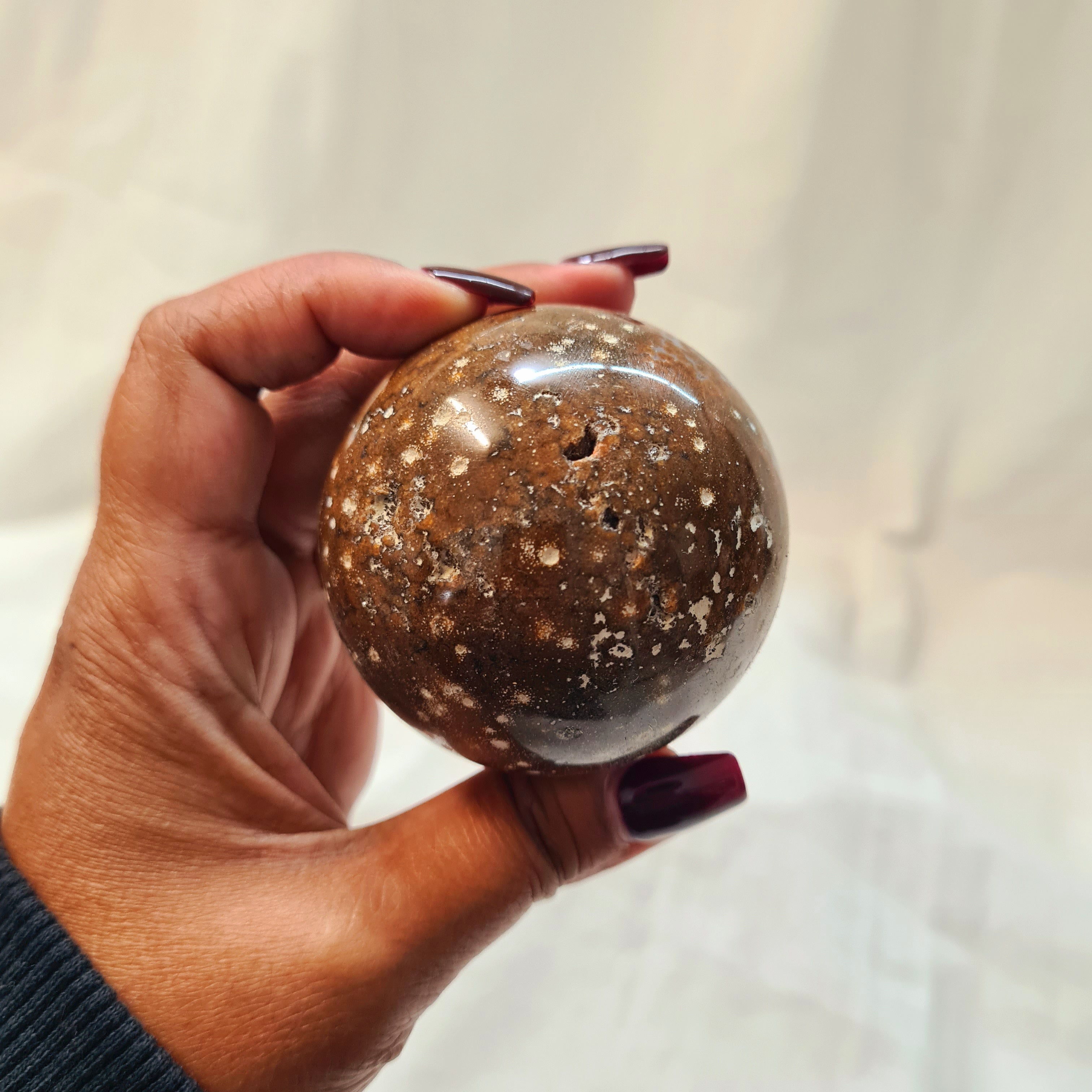 Ocean Jasper Sphere With Stand | C