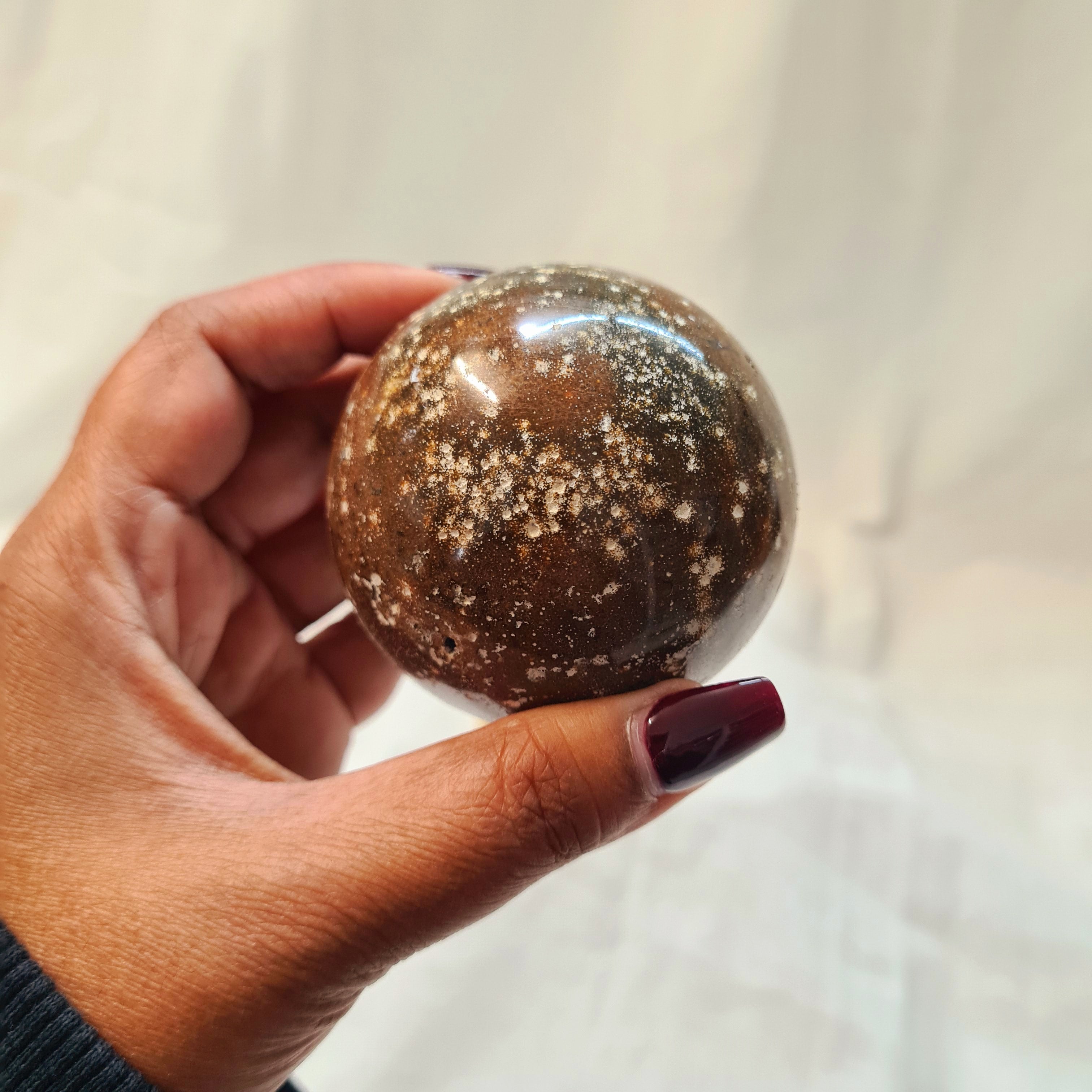 Ocean Jasper Sphere With Stand | C