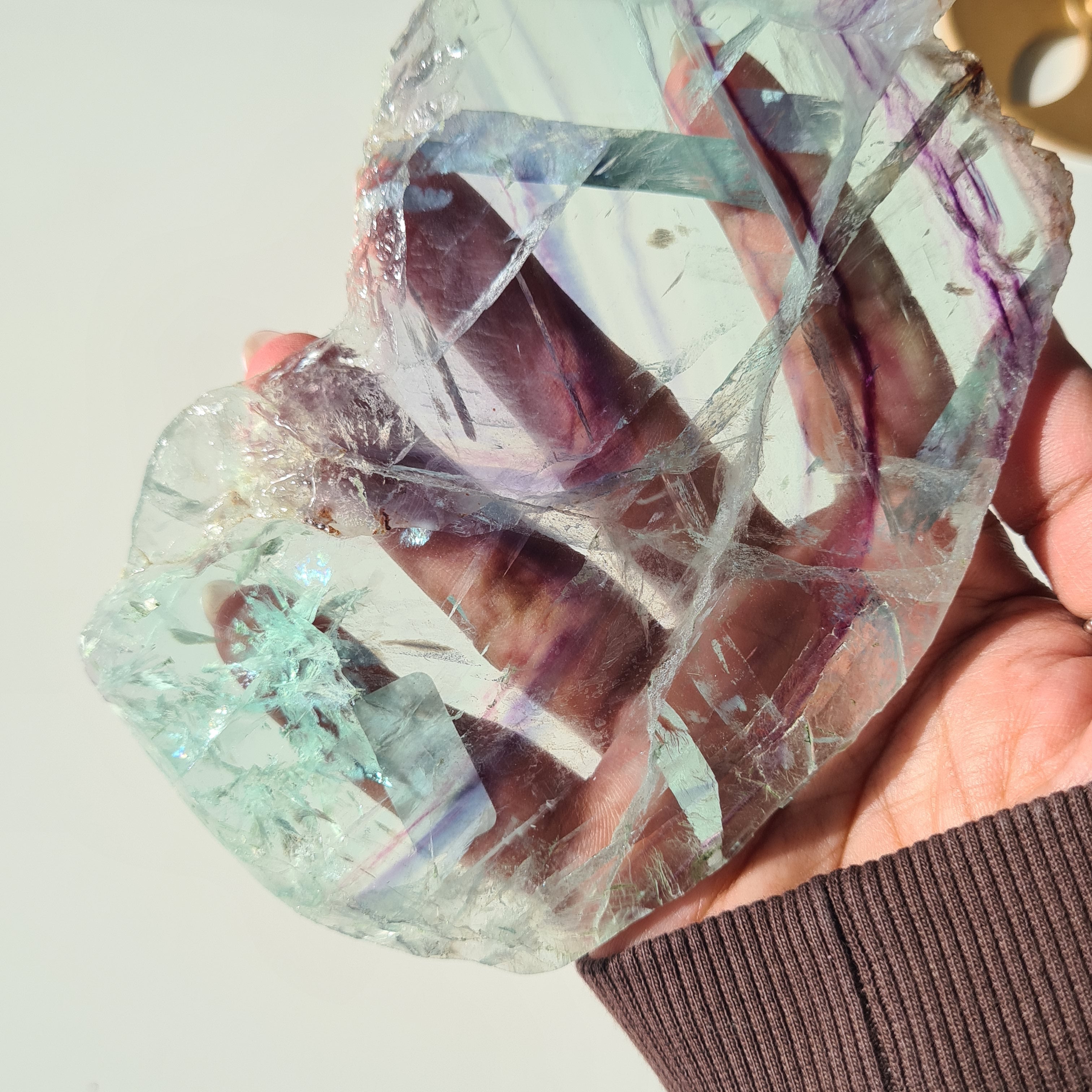 Fluorite Dream Portal On Custom Stand | 25 cm tall with stand